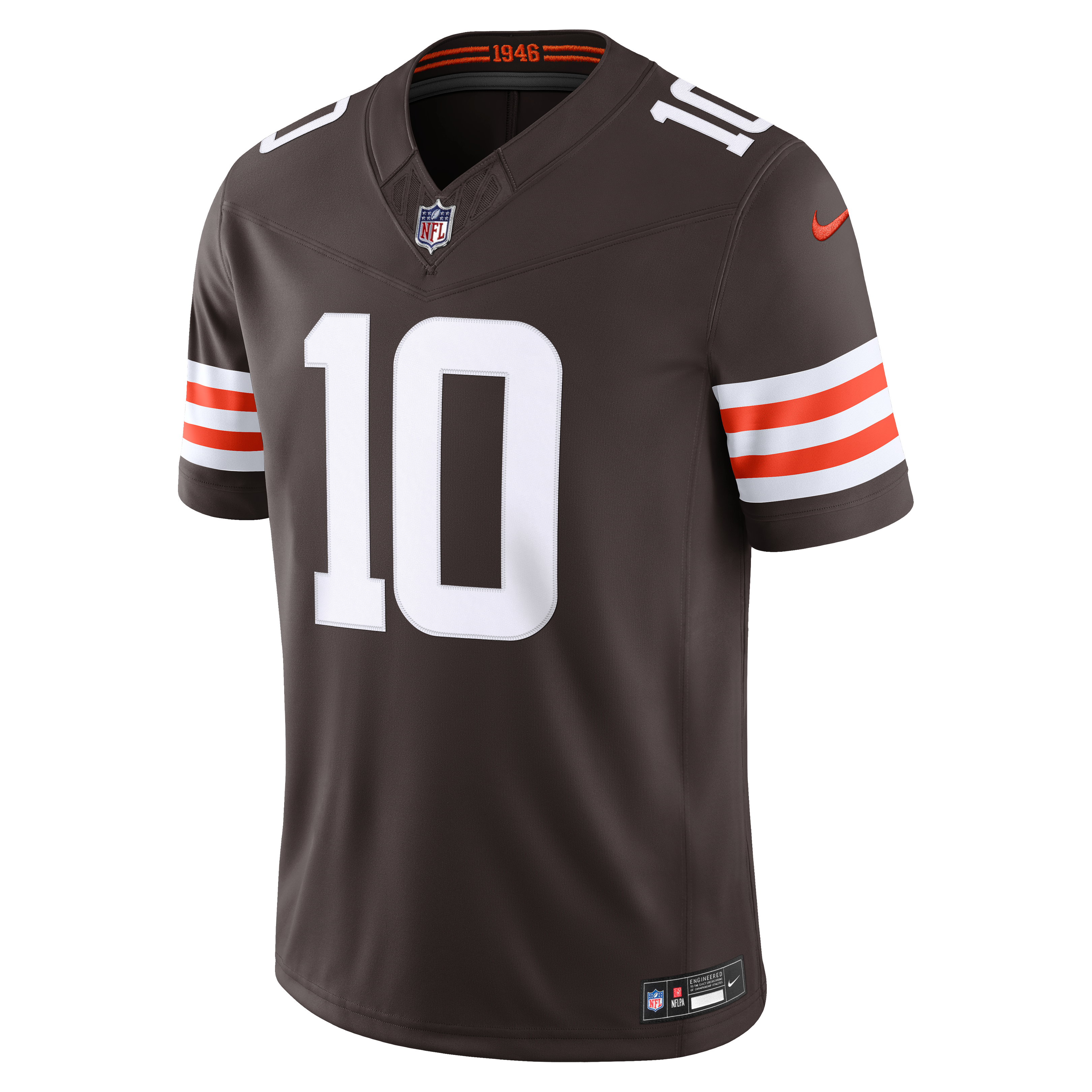 Quinshon Judkins Cleveland Browns Team Vapor F.U.S.E. Stitched Limited Jersey - Brown - Image 7