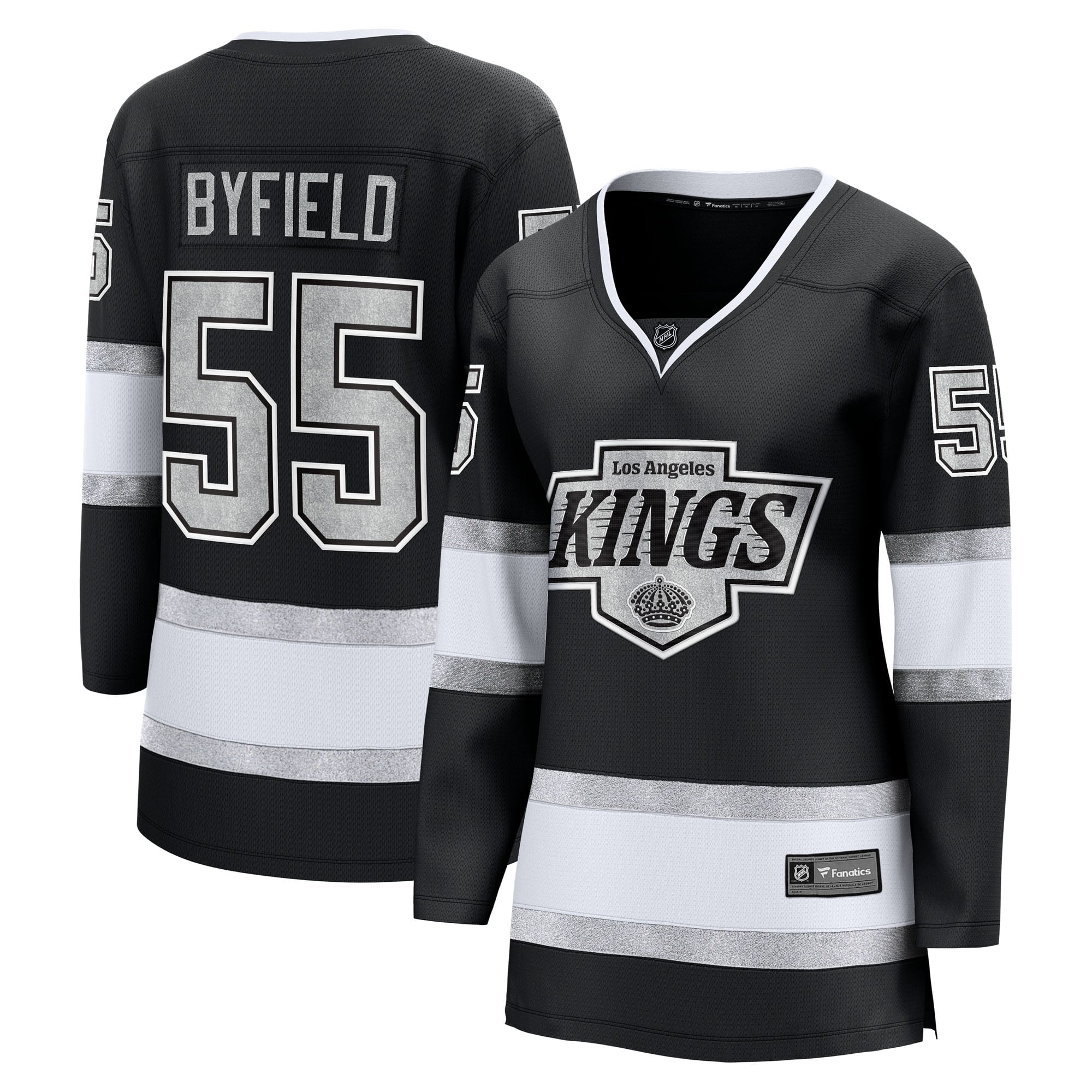 Quinton Byfield Los Angeles Kings Women's Home Breakaway Jersey - Black - Image 2
