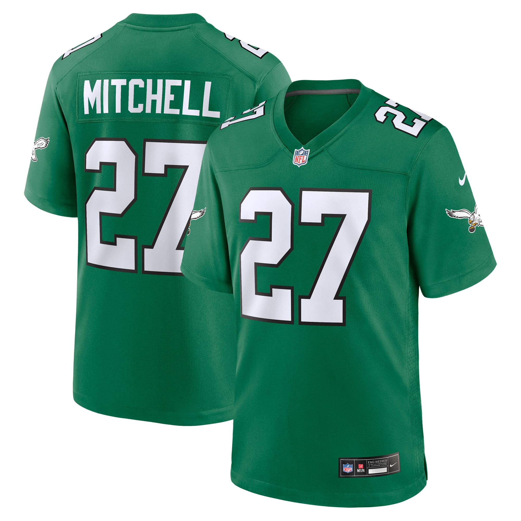 Quinyon Mitchell Philadelphia Eagles Alternate Game Jersey - Kelly Green - Kelly Green