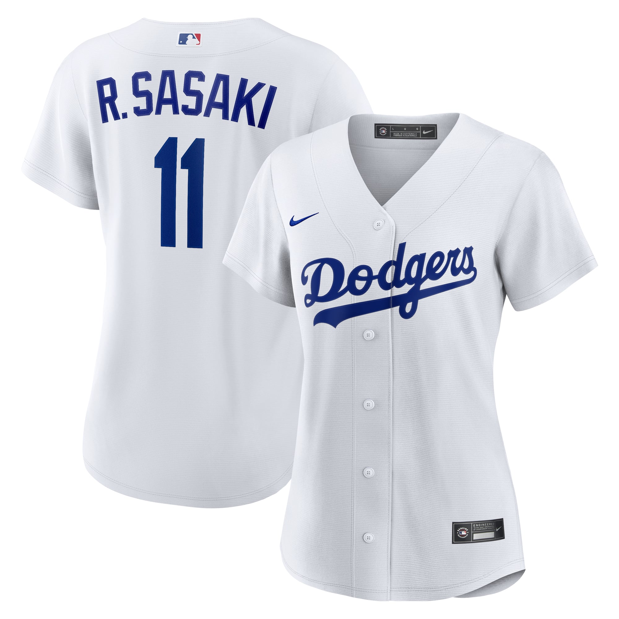 Rōki Sasaki Los Angeles Dodgers Women's Jersey - White - Image 2