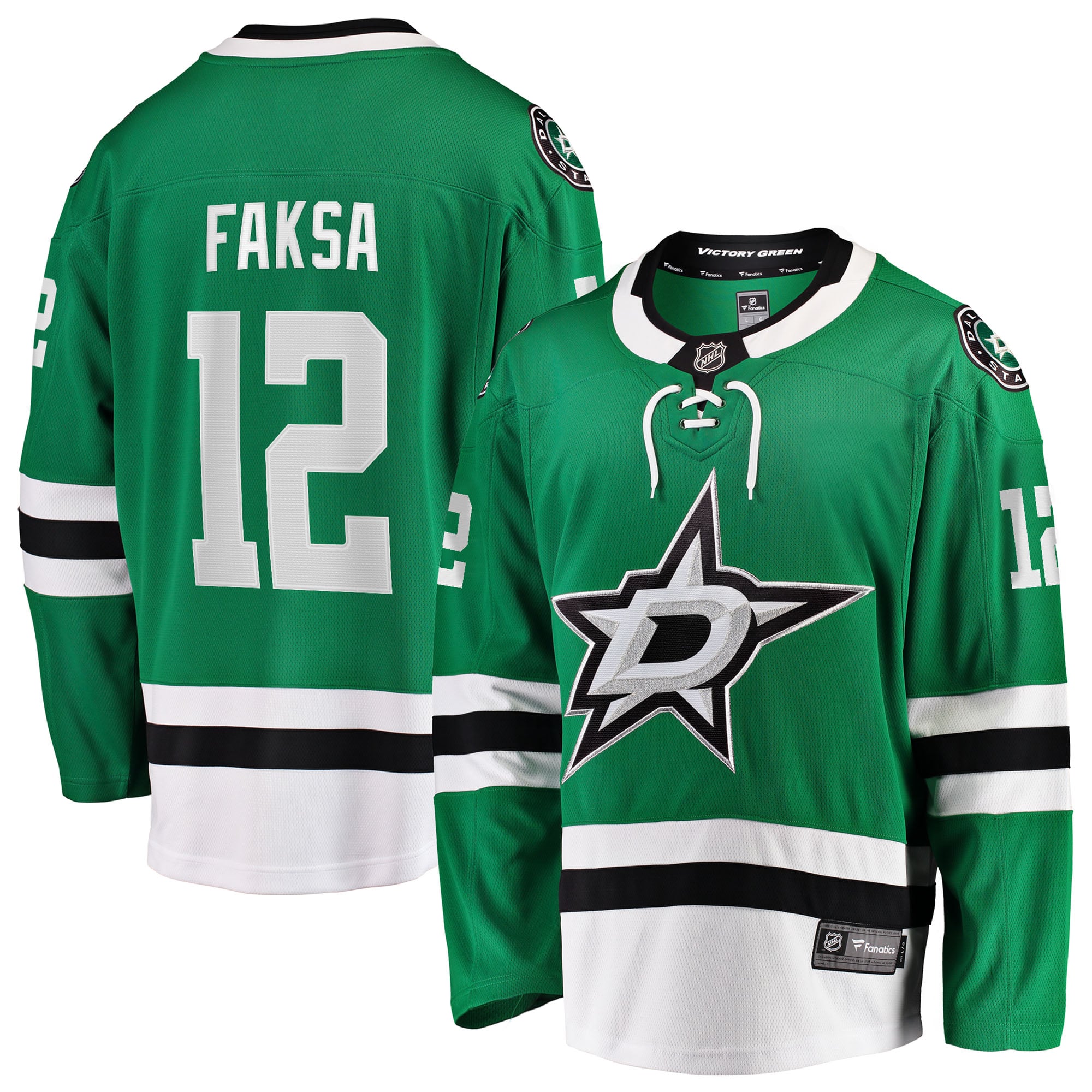 Radek Faksa Dallas Stars Home Breakaway Jersey - Kelly Green - Image 2