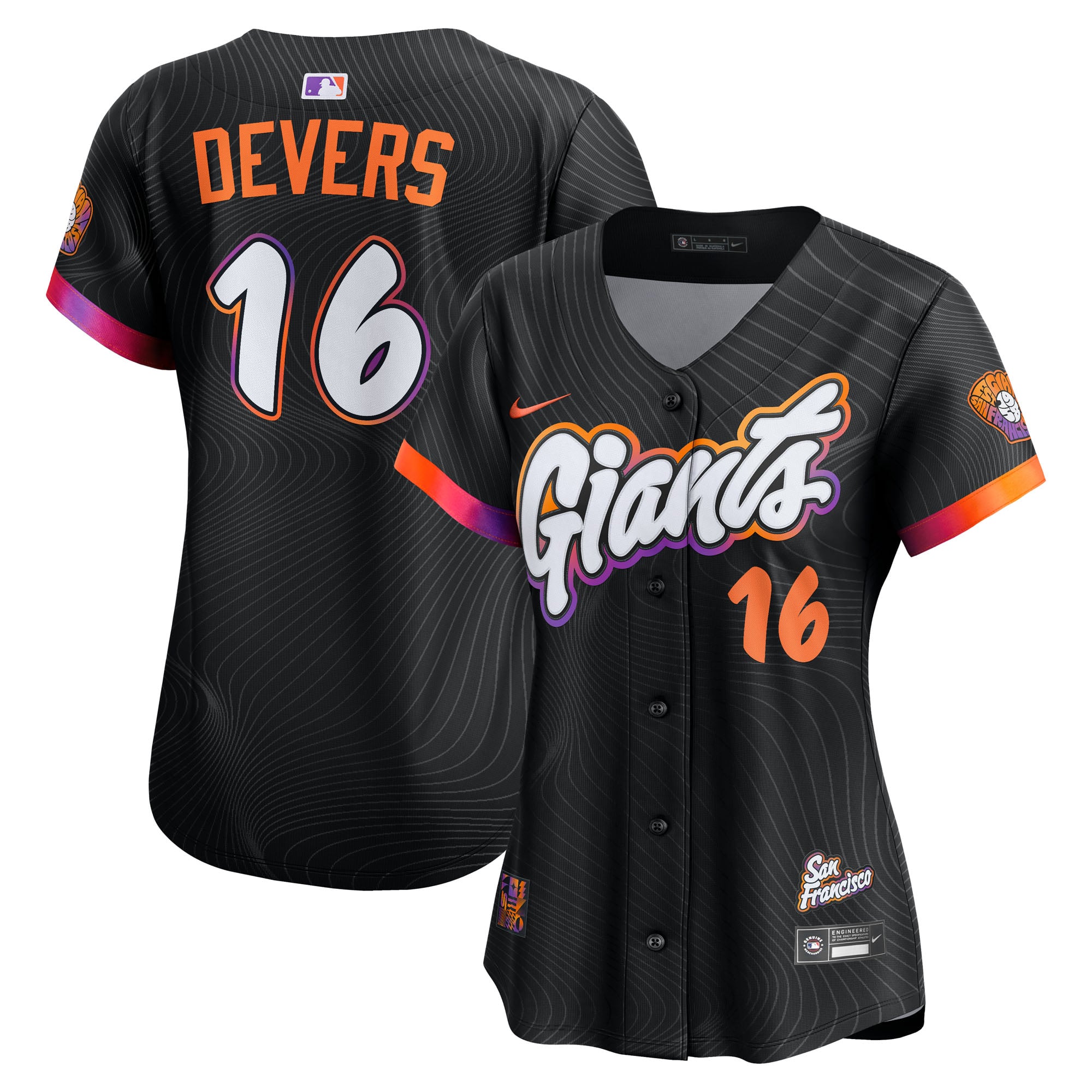 Rafael Devers San Francisco Giants Women's 2025 City Connect Limited Player Jersey - Black - Image 2