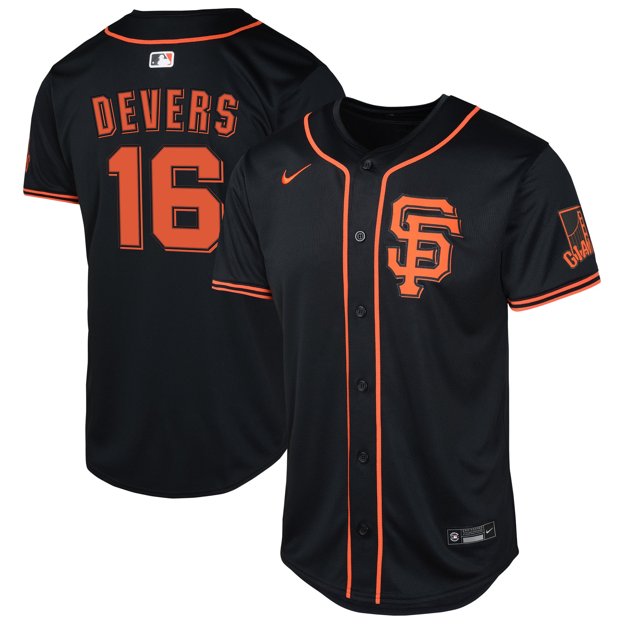 Rafael Devers San Francisco Giants Youth Limited Jersey - Black - Image 2