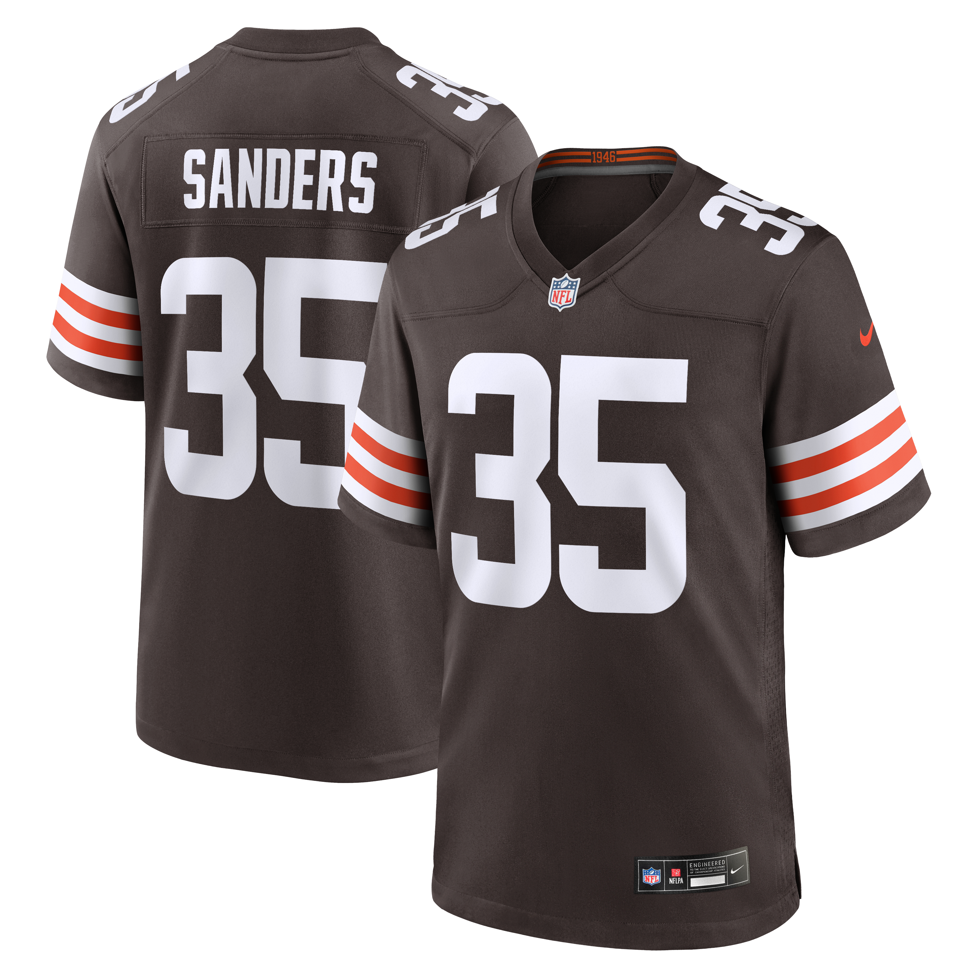Raheim Sanders Cleveland Browns Team Game Jersey - Brown - Image 2