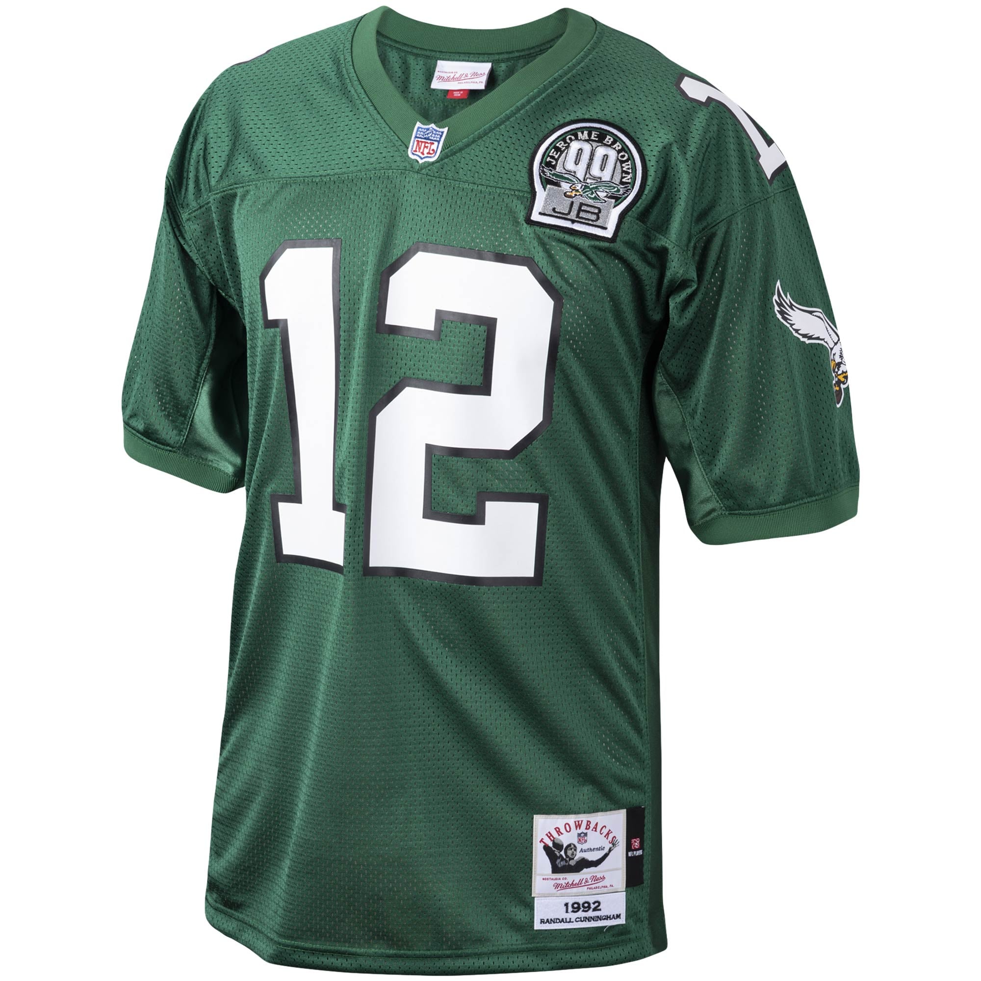 Randall Cunningham Philadelphia Eagles 1992 Throwback Retired Player Jersey - Green - Image 3