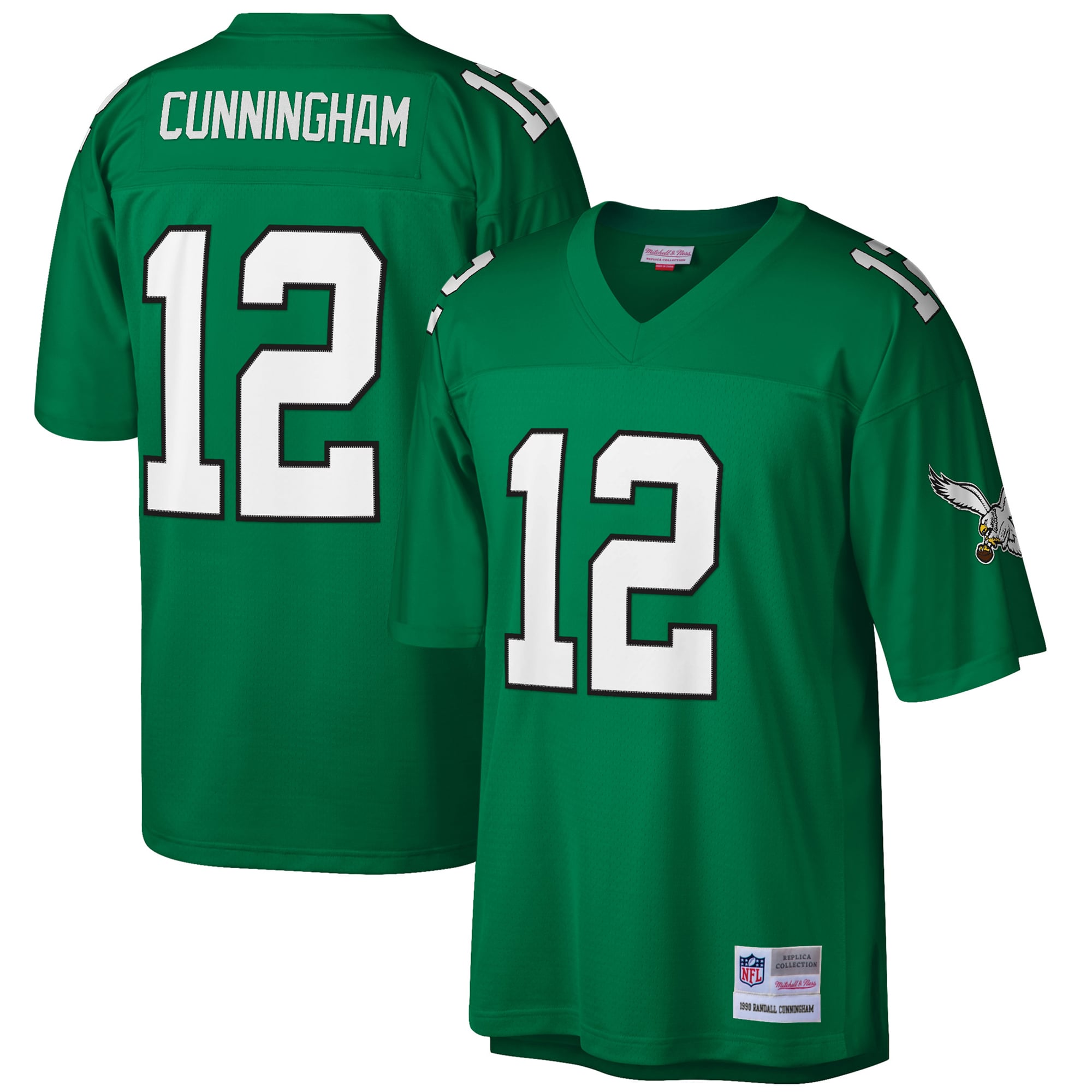 Randall Cunningham Philadelphia Eagles Big & Tall 1990 Retired Player Jersey - Kelly Green