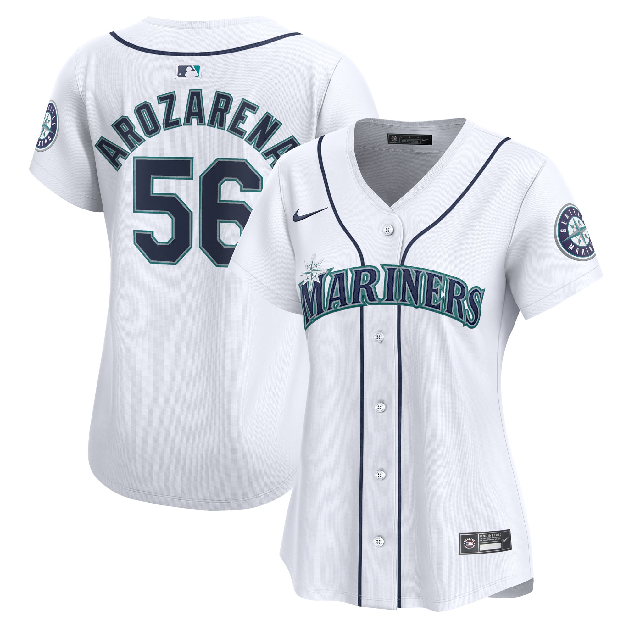 Randy Arozarena Seattle Mariners Women's Home Limited Player Jersey - White - Image 2