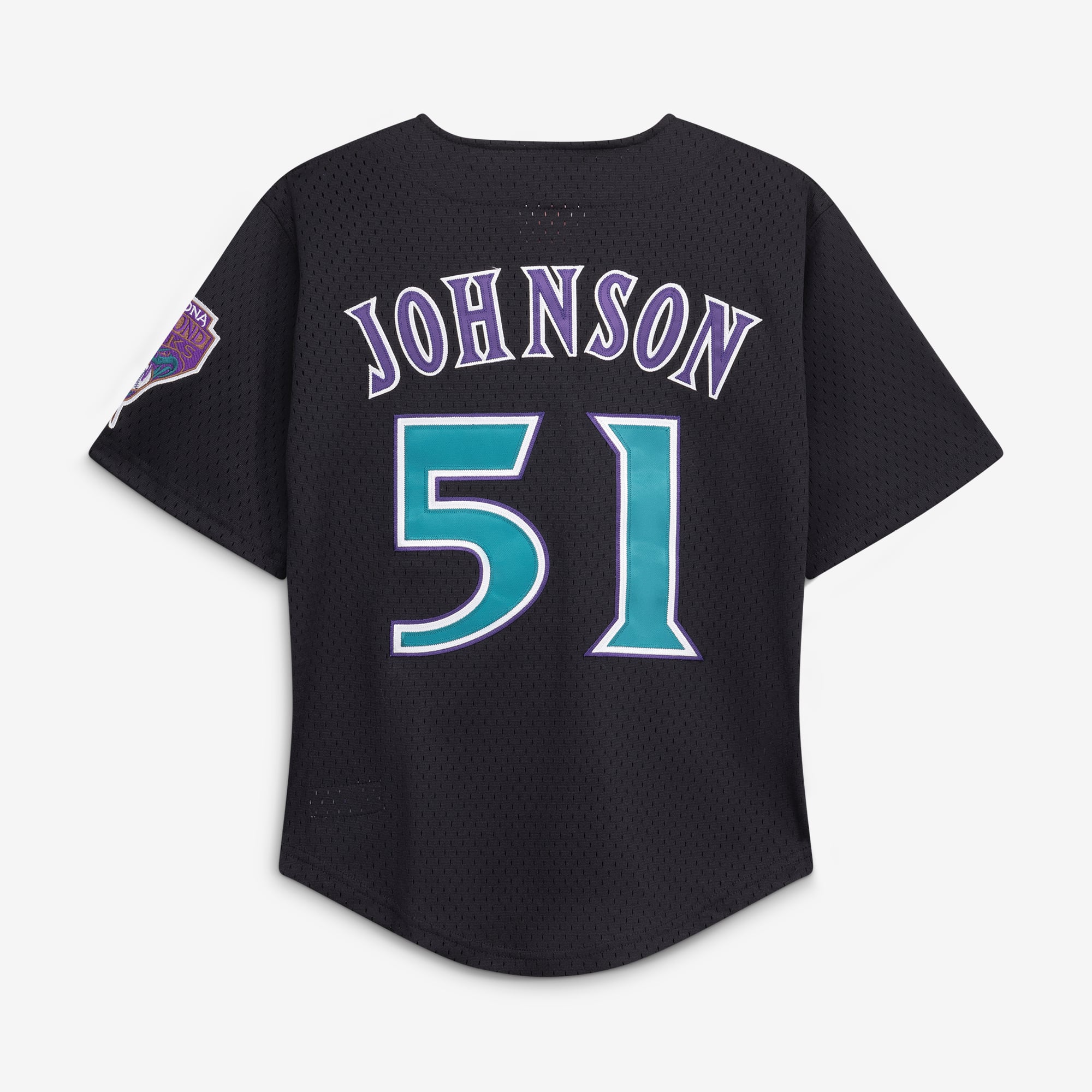 Randy Johnson Arizona Diamondbacks Youth Cooperstown Collection Mesh Batting Practice Jersey - Black - Image 4
