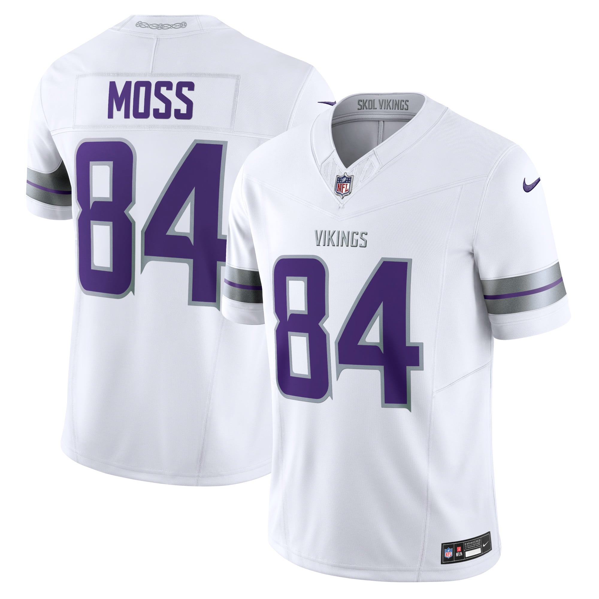 Randy Moss Minnesota Vikings Alternate Vapor F.U.S.E. Retired Player Limited Jersey - White - Image 2