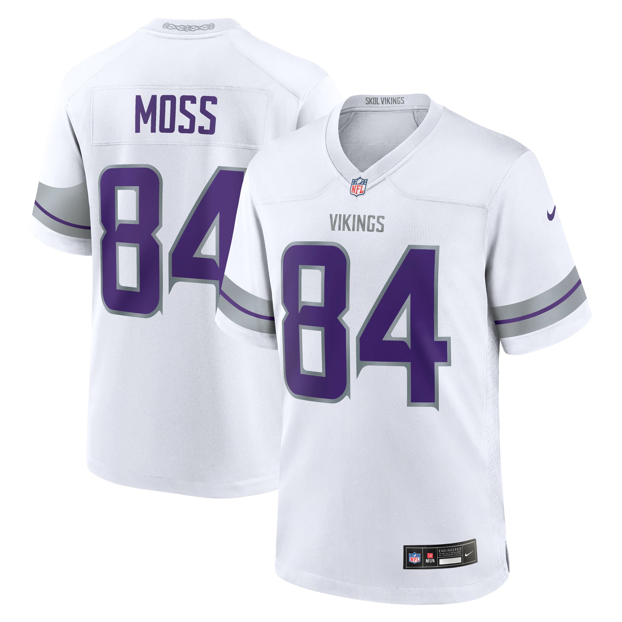 Randy Moss Minnesota Vikings Classic Retired Player Game Jersey - White - Image 2