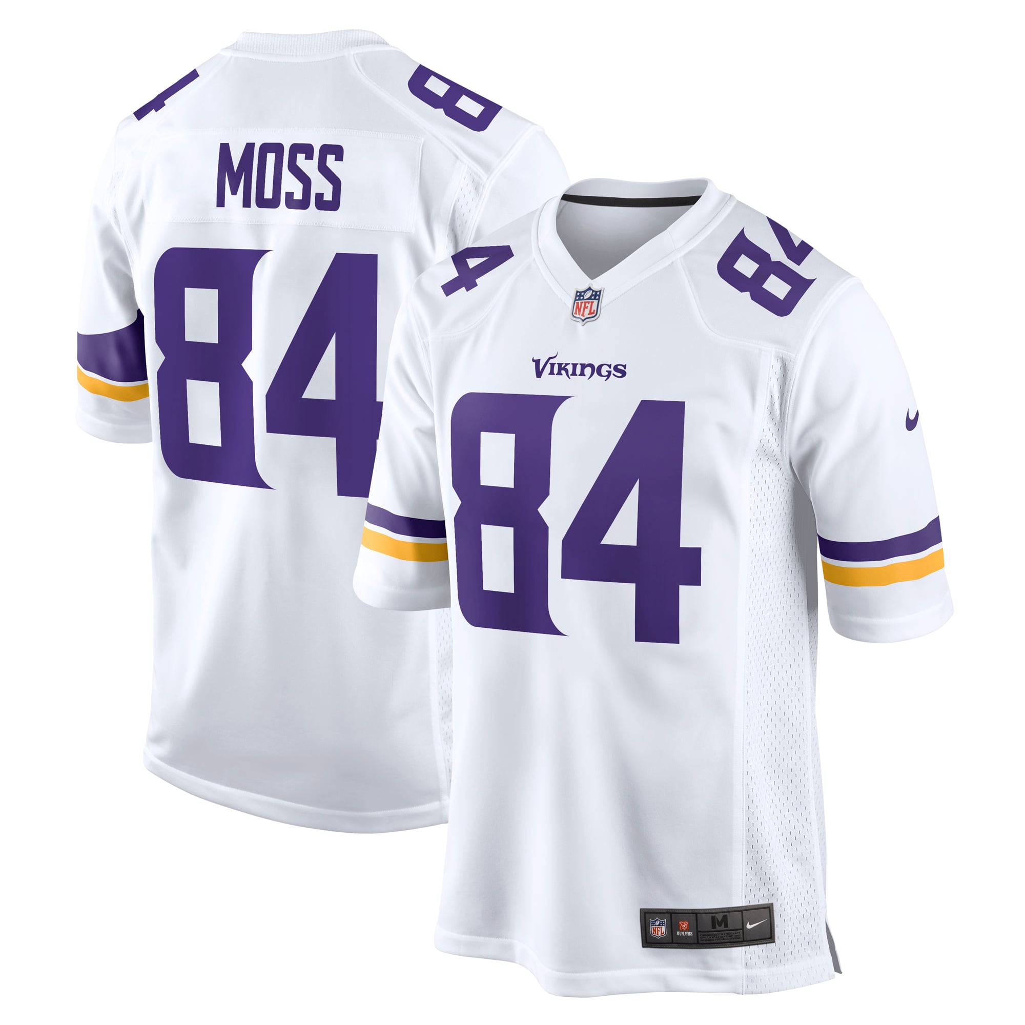 Randy Moss Minnesota Vikings Game Retired Player Jersey - White