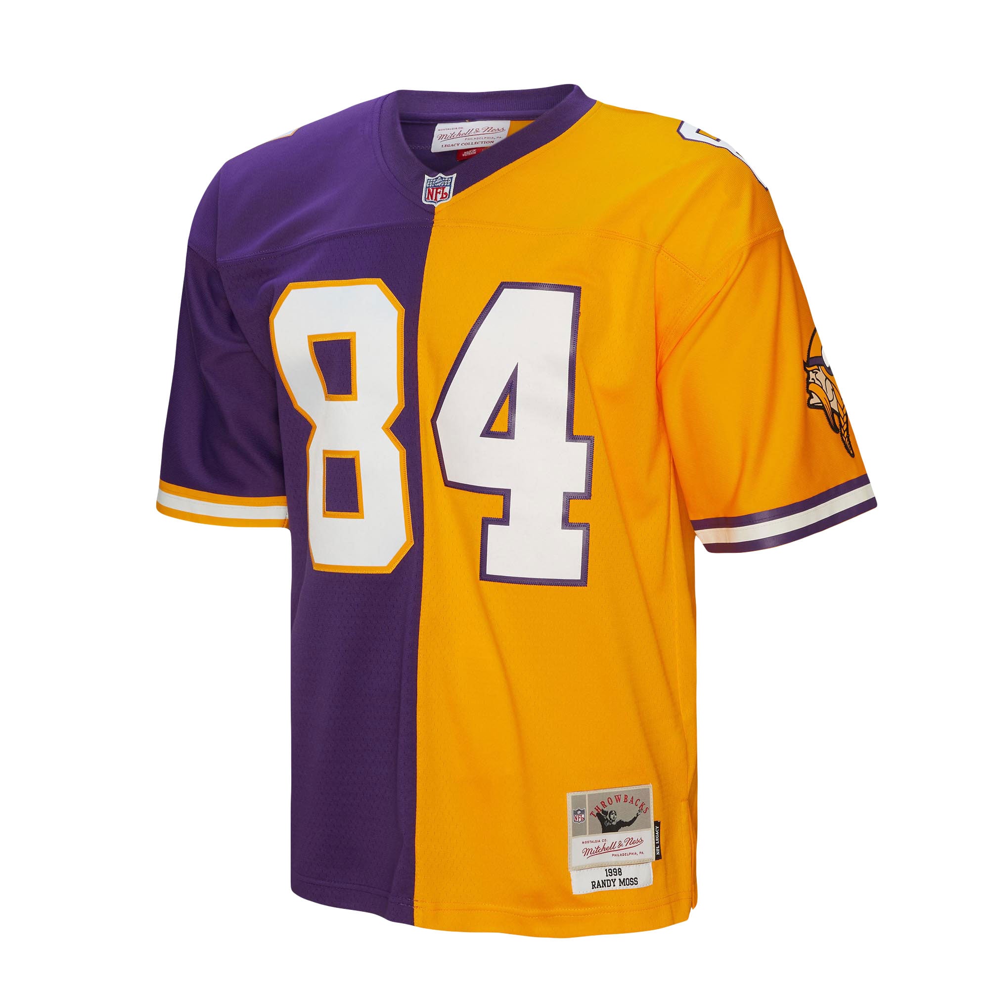 Randy Moss Minnesota Vikings 1998 Split Legacy Jersey - Purple/Gold - Image 3