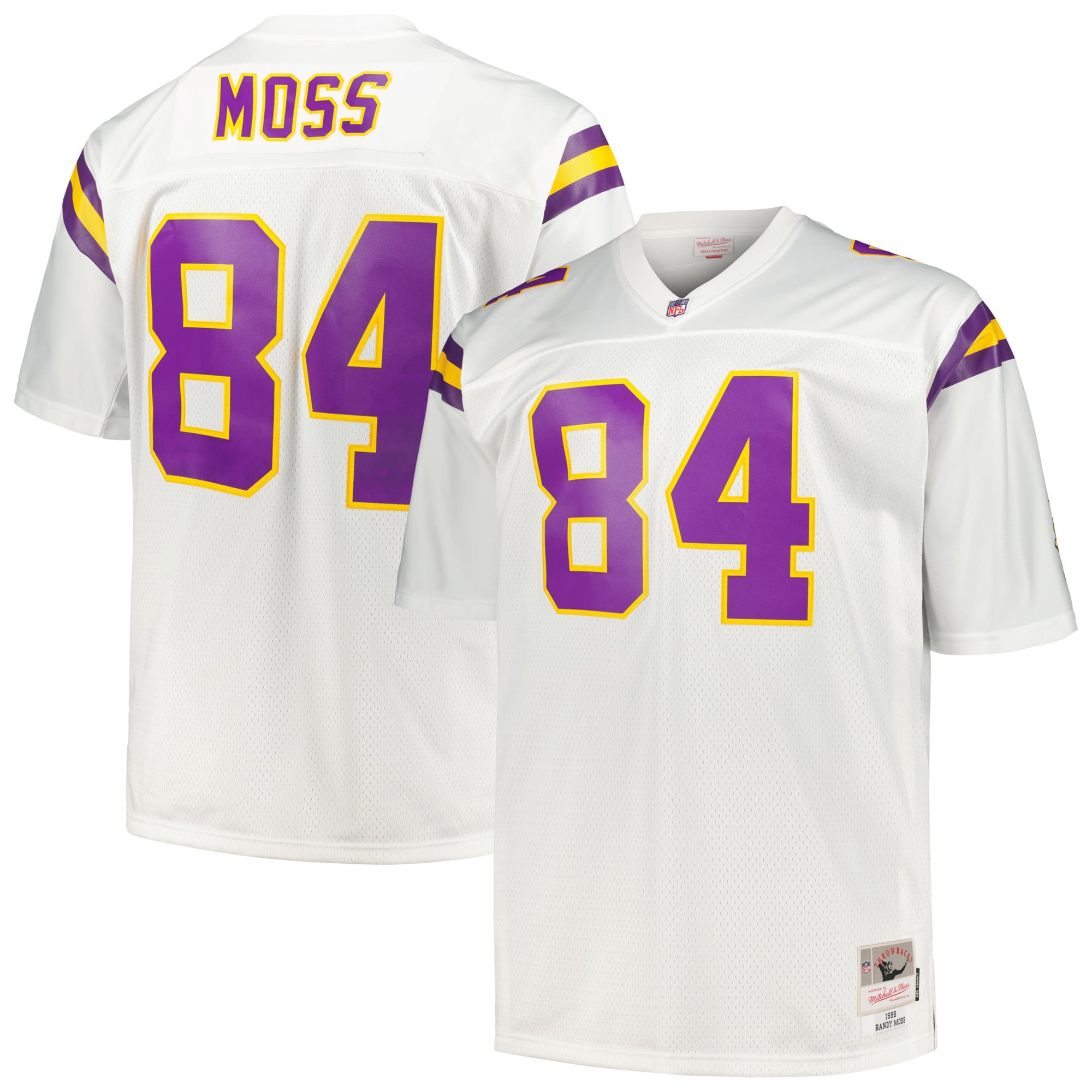 Randy Moss Minnesota Vikings Big & Tall 1998 Legacy Retired Player Jersey - White - Image 2