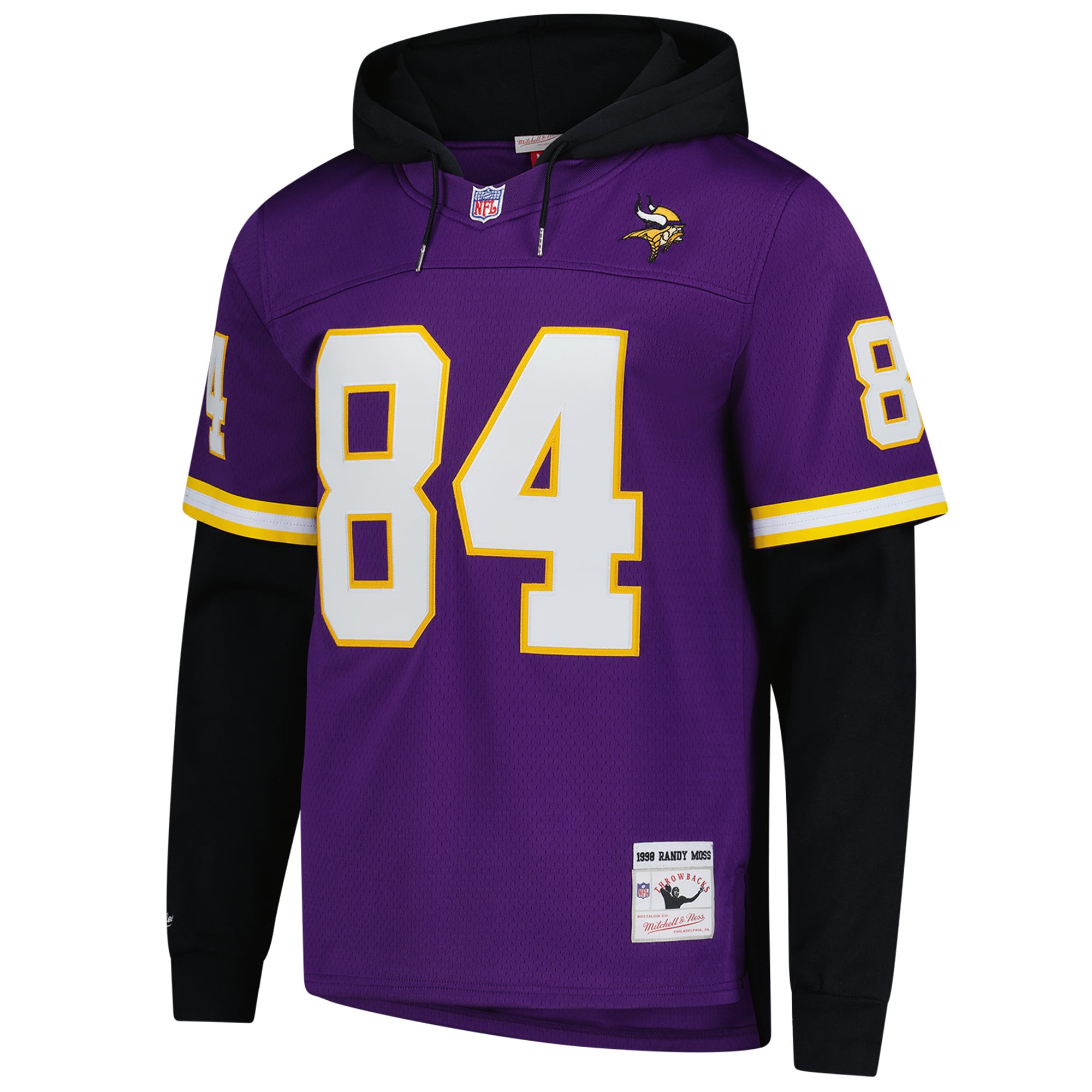 Randy Moss Minnesota Vikings Player Name & Number Hoodie Legacy Jersey - Purple - Image 3