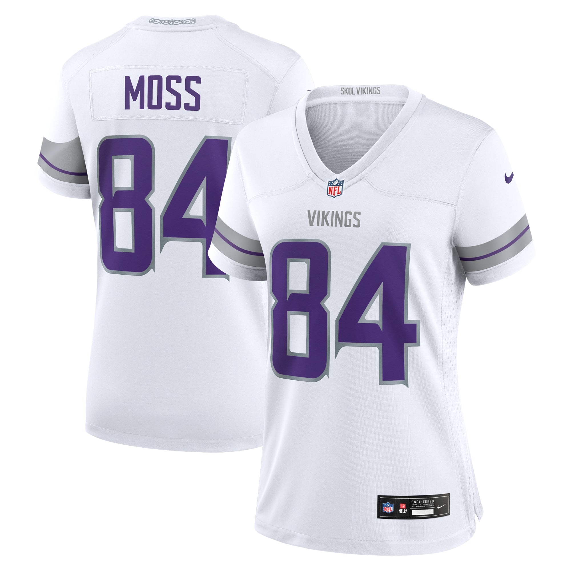 Randy Moss Minnesota Vikings Women's Alternate Retired Player Game Jersey - White - Image 2