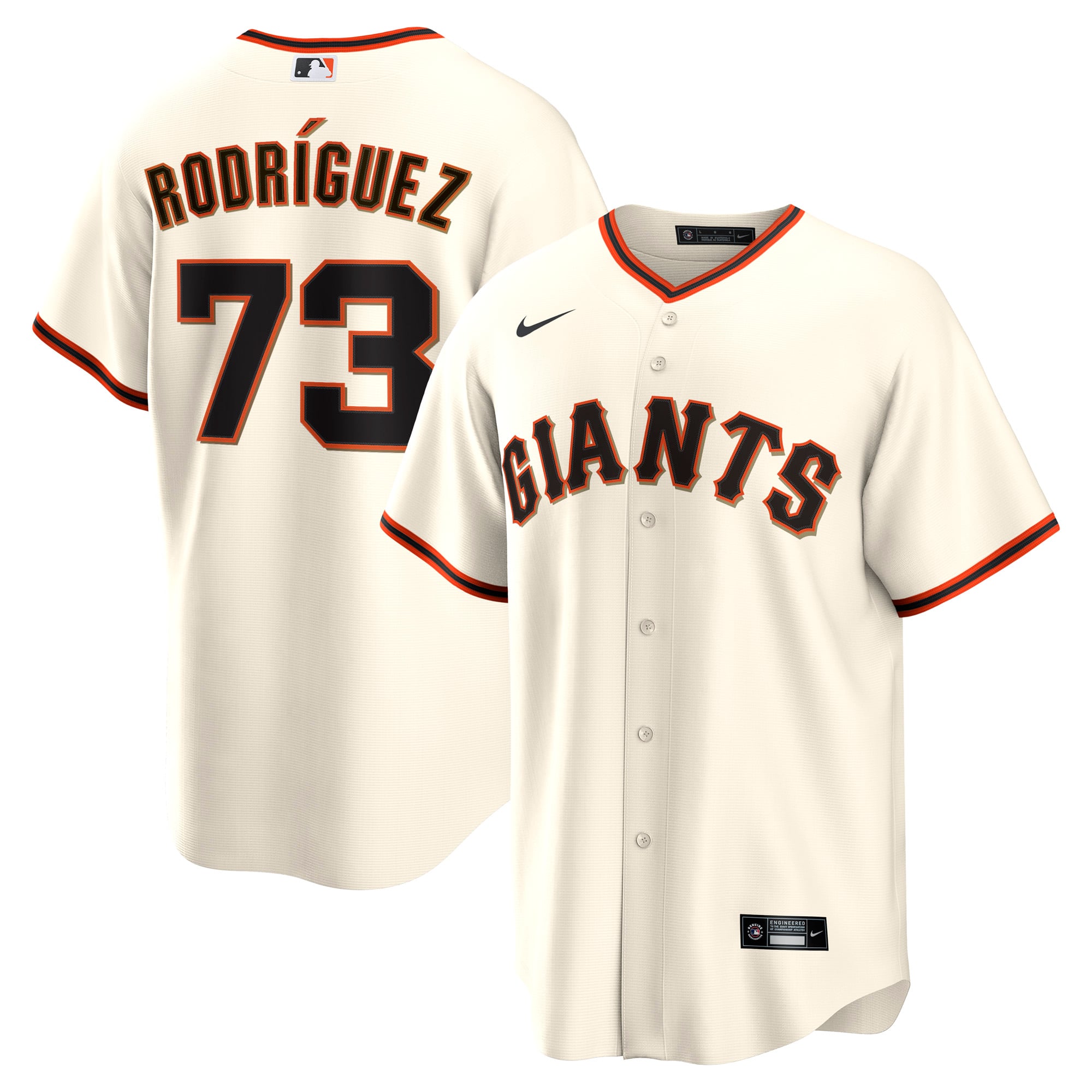 Randy Rodríguez San Francisco Giants Home Jersey - Cream - Image 2