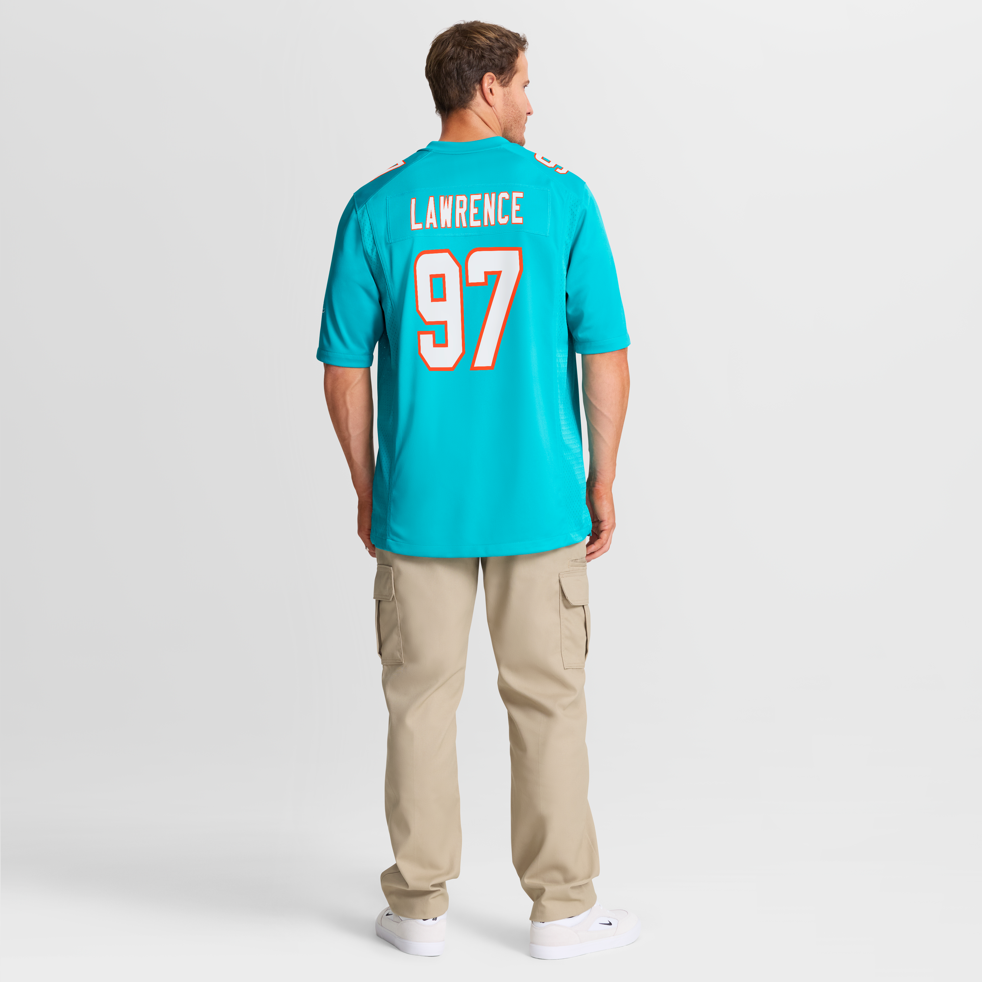 Rashard Lawrence Miami Dolphins Team Game Jersey - Aqua - Image 9