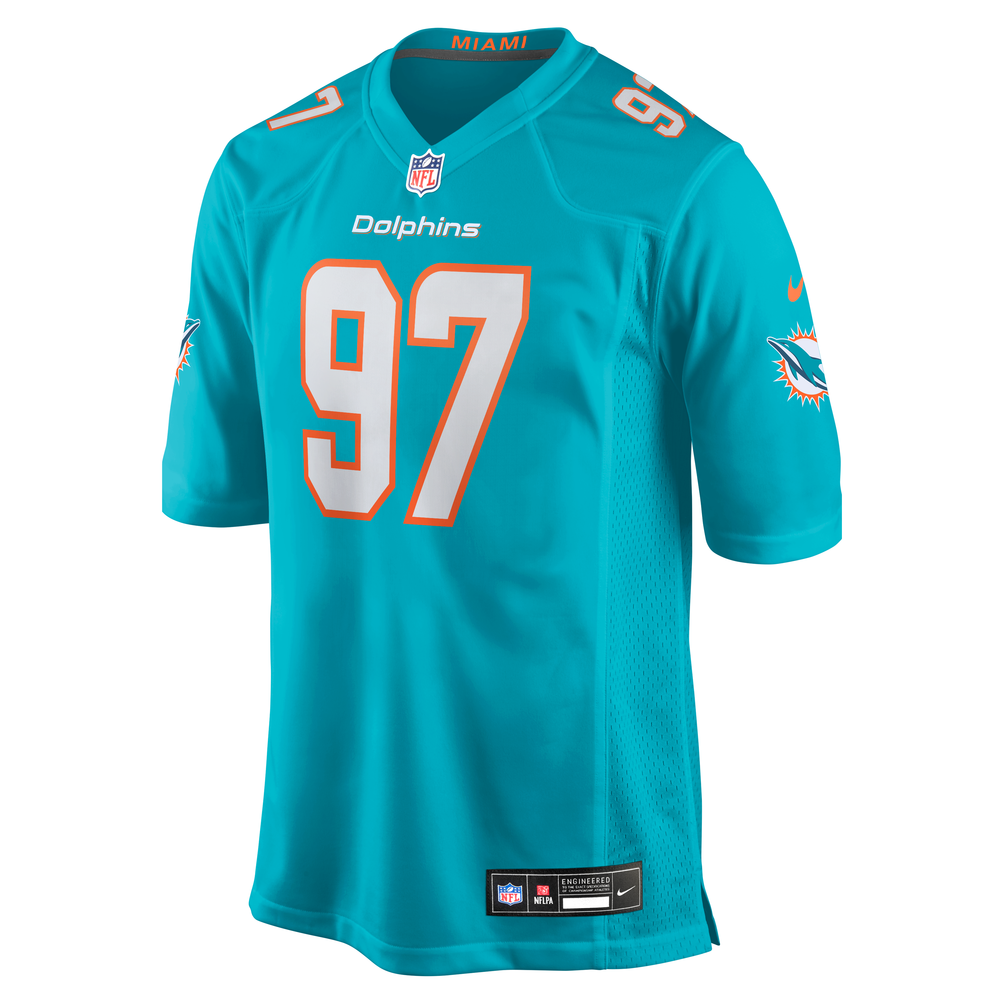 Rashard Lawrence Miami Dolphins Team Game Jersey - Aqua - Image 3
