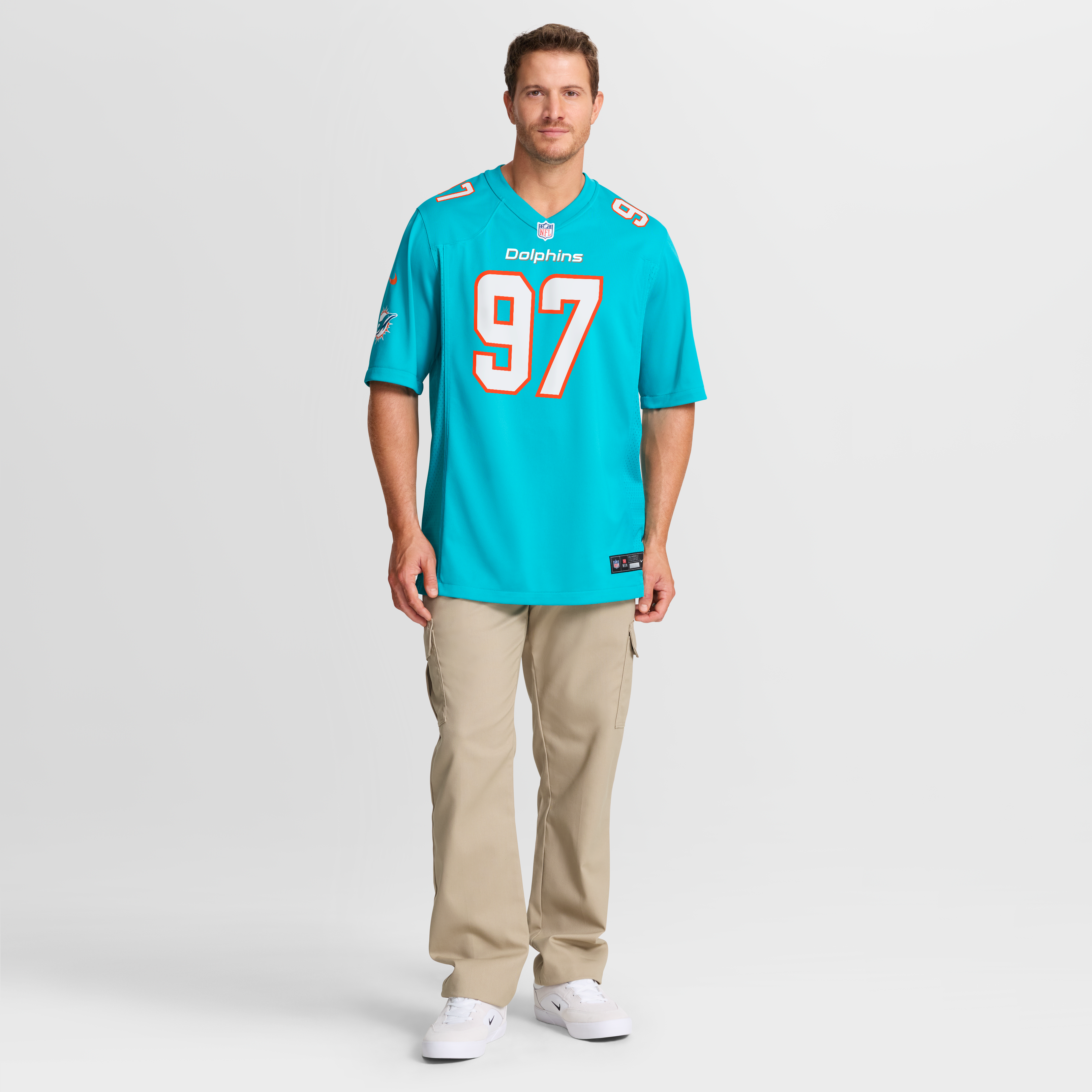 Rashard Lawrence Miami Dolphins Team Game Jersey - Aqua - Image 8
