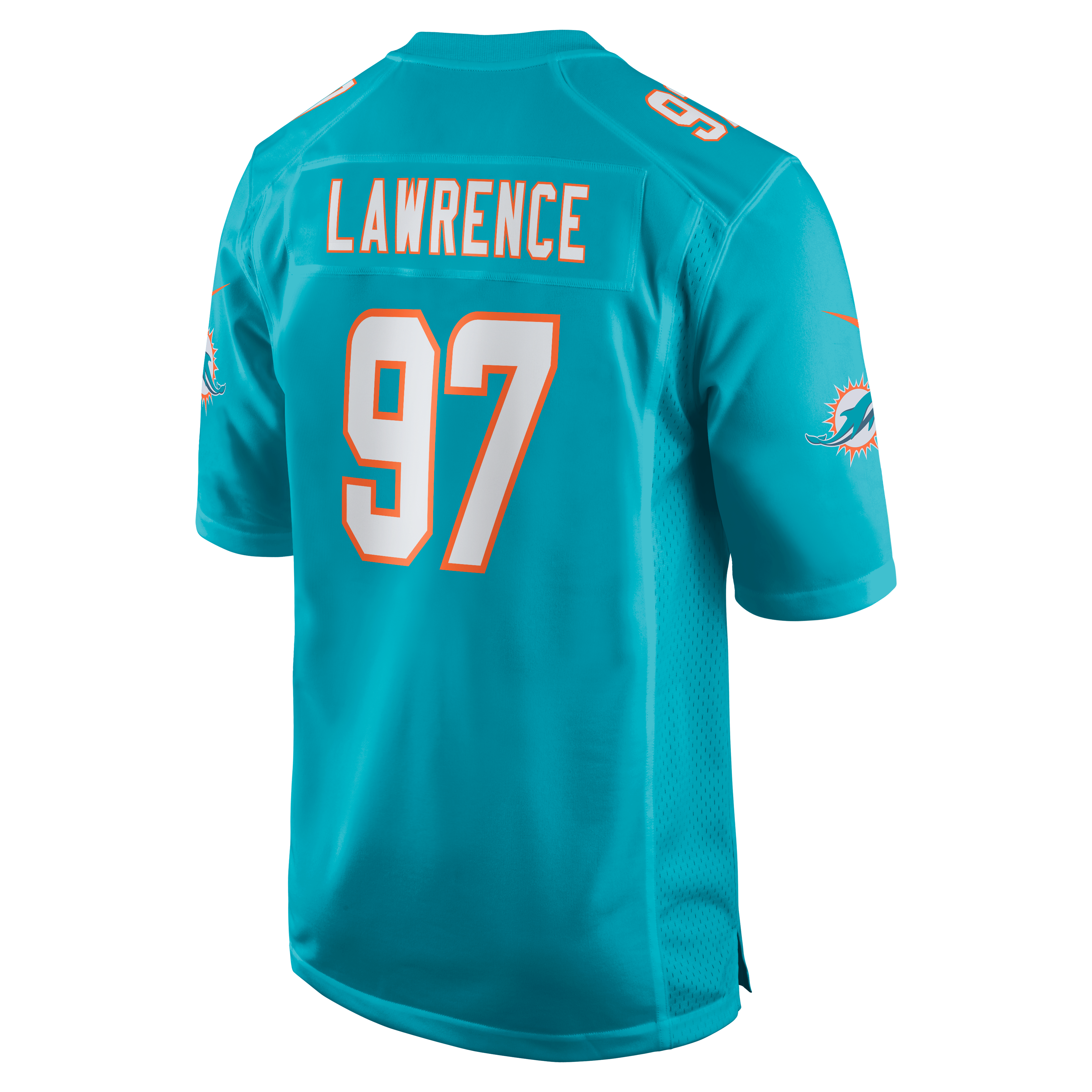 Rashard Lawrence Miami Dolphins Team Game Jersey - Aqua - Image 4