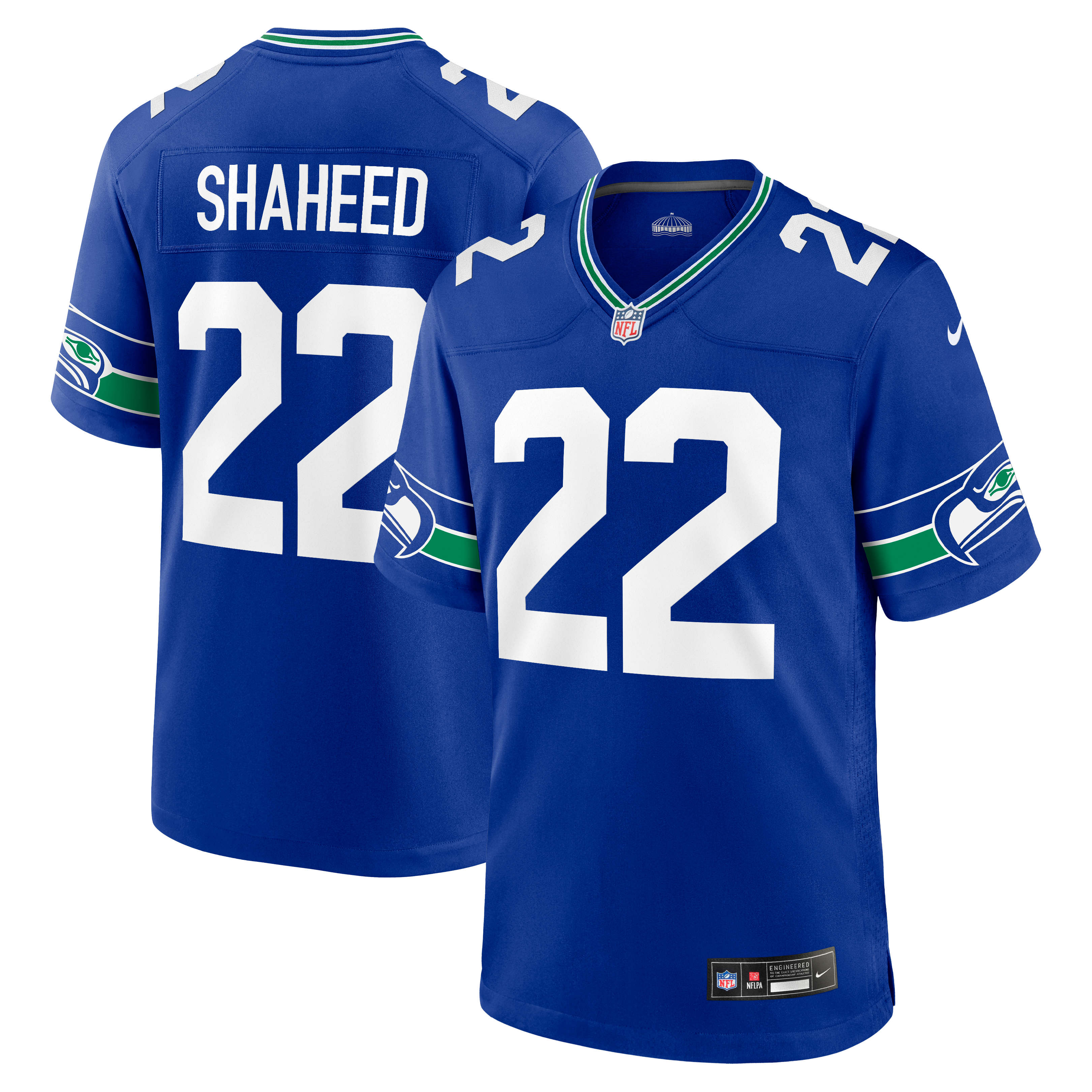 Rashid Shaheed Seattle Seahawks Game Jersey - White - Royal - Image 2