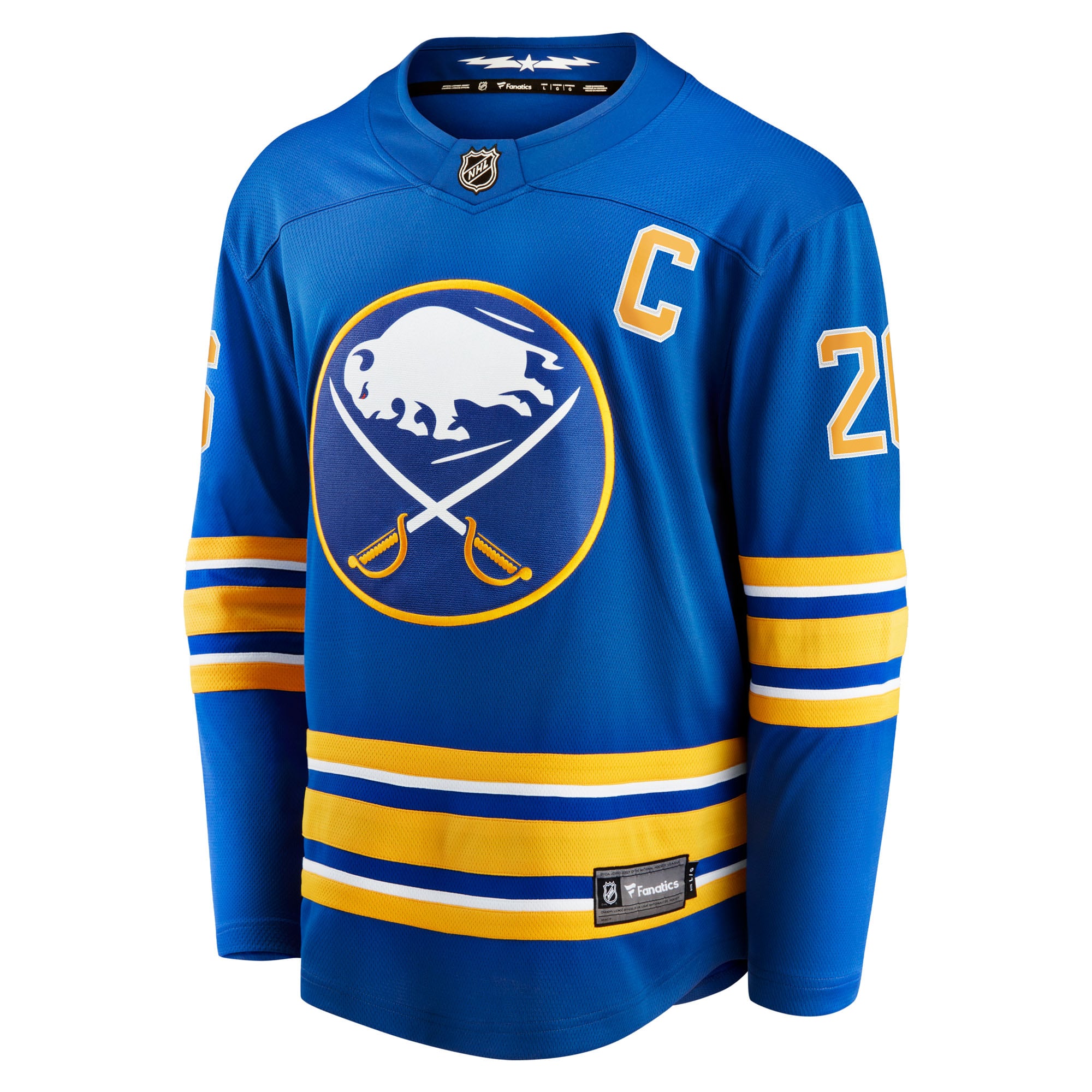 Rasmus Dahlin Buffalo Sabres Home Captain Patch Breakaway Jersey - Royal - Image 3
