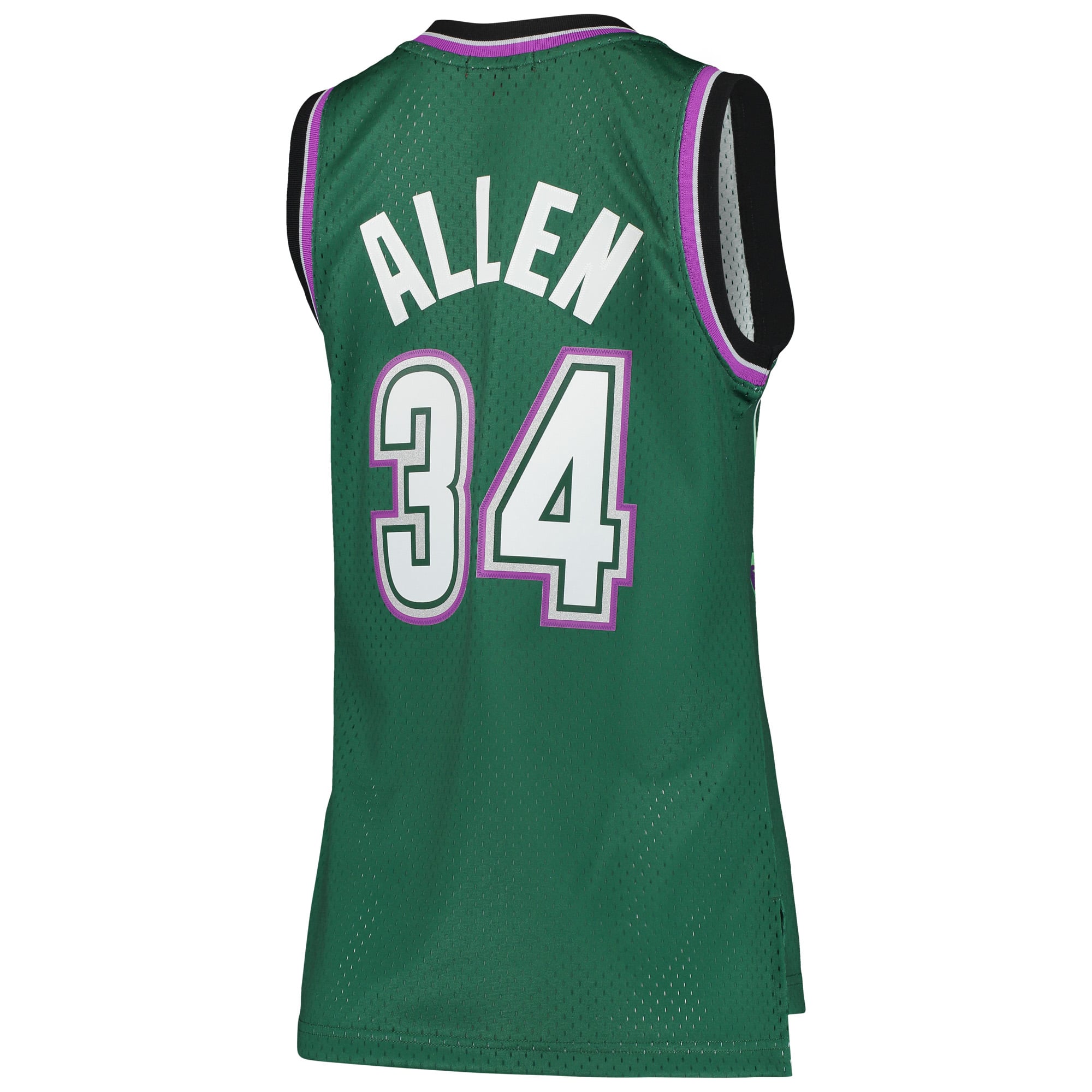Ray Allen Milwaukee Bucks Women's 1996/97 Hardwood Classics Swingman Jersey - Green - Image 4