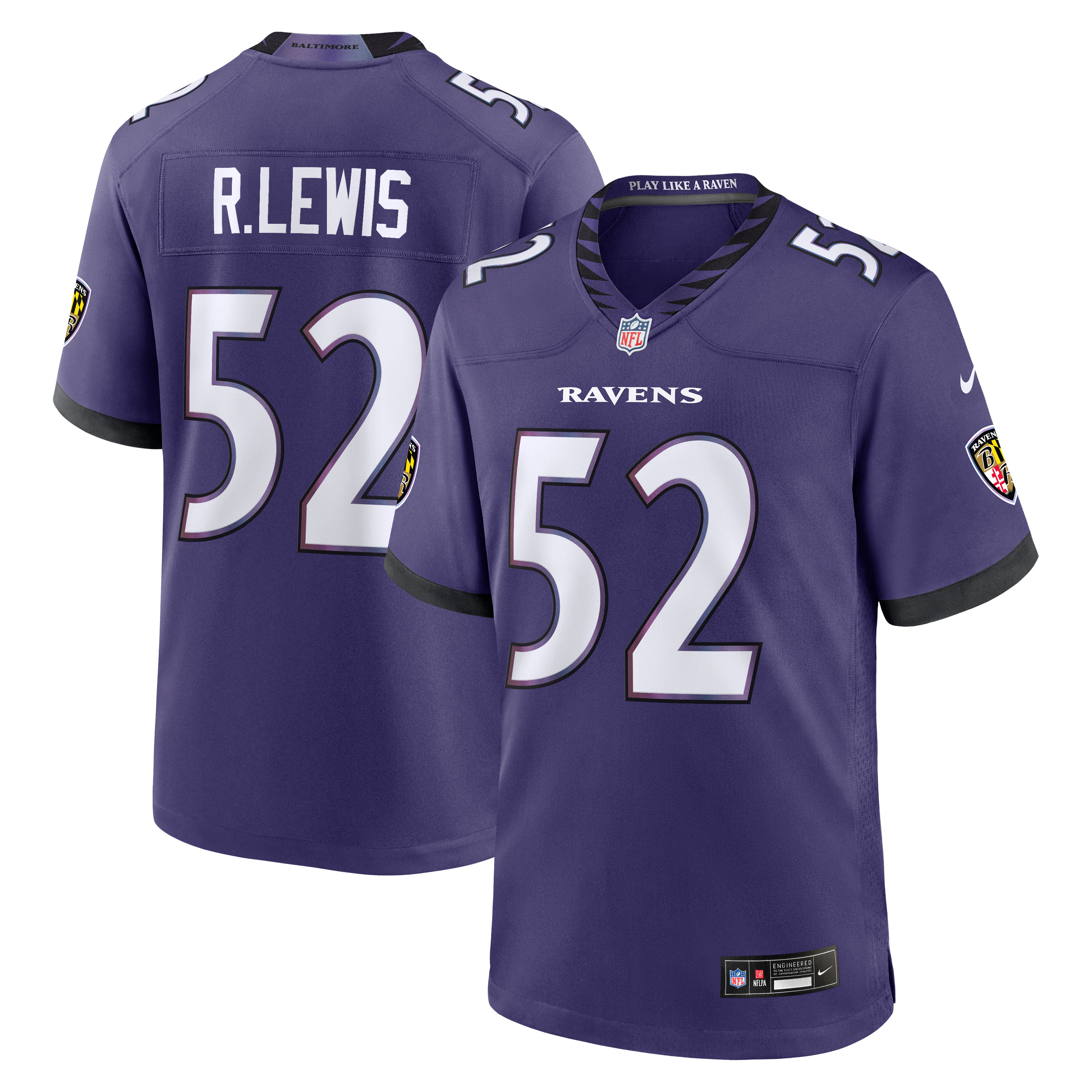 Ray Lewis Baltimore Ravens Team Retired Player Game Jersey - Purple