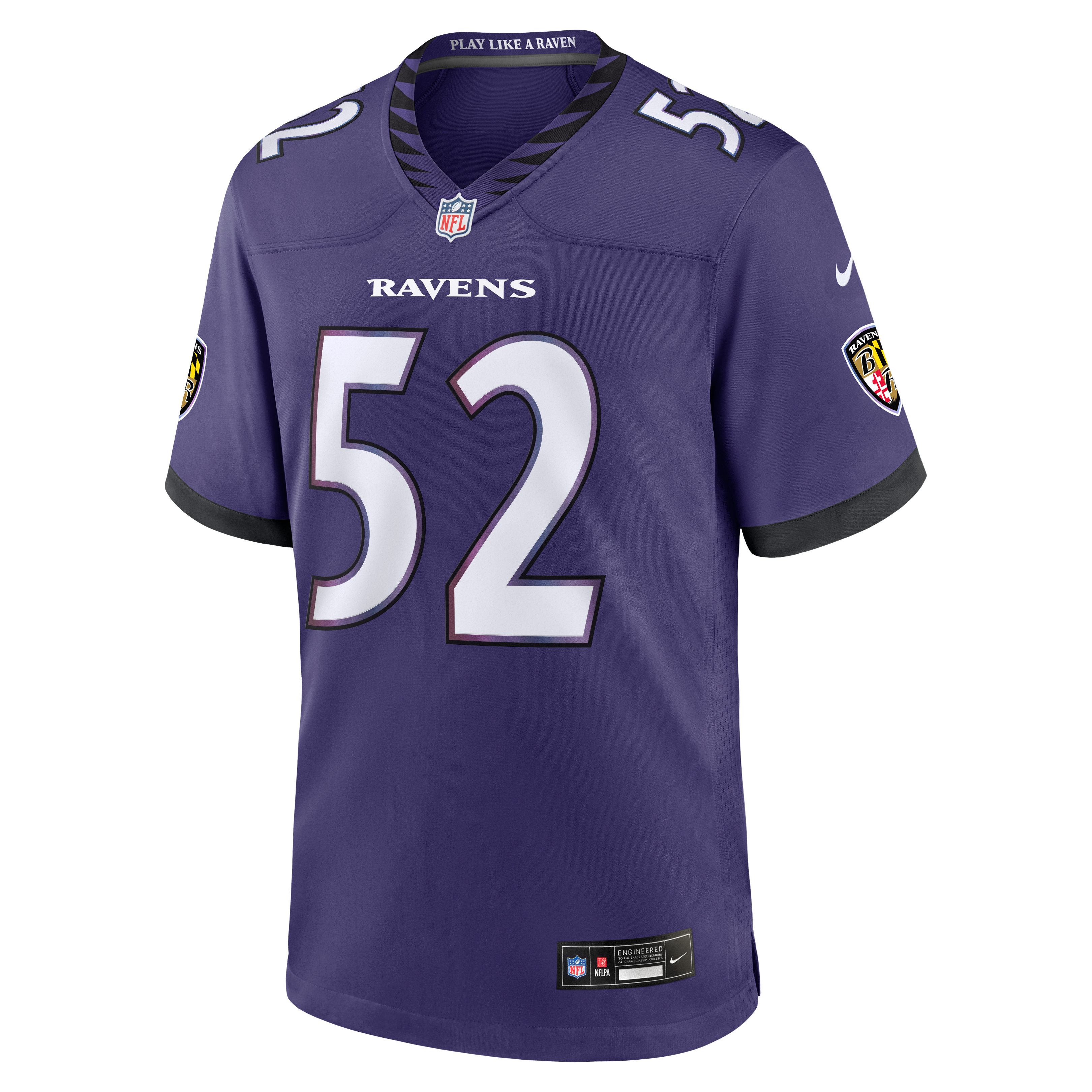 Ray Lewis Baltimore Ravens Team Retired Player Game Jersey - Purple - Image 3