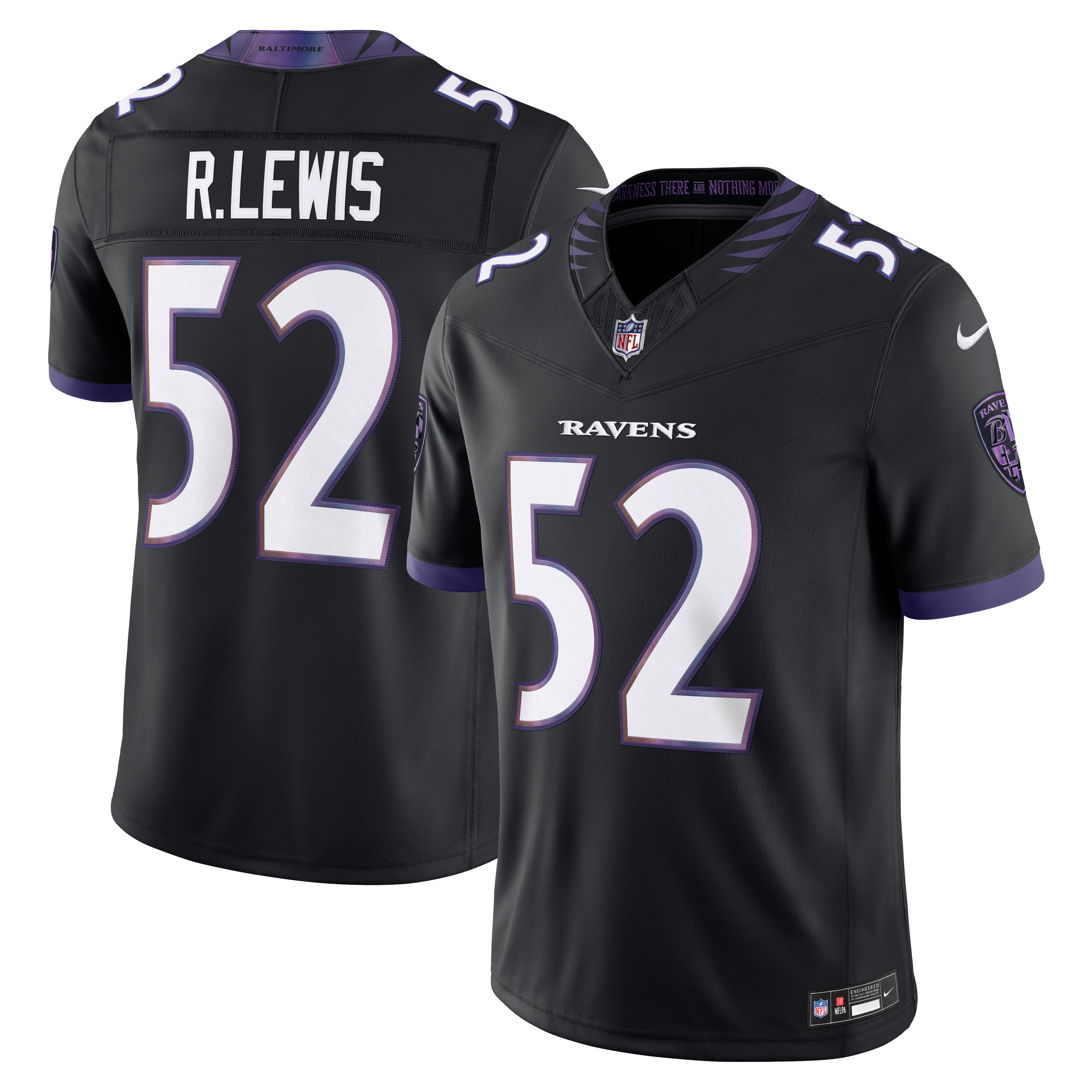 Ray Lewis Baltimore Ravens Vapor F.U.S.E. Stitched Retired Limited Jersey - Black