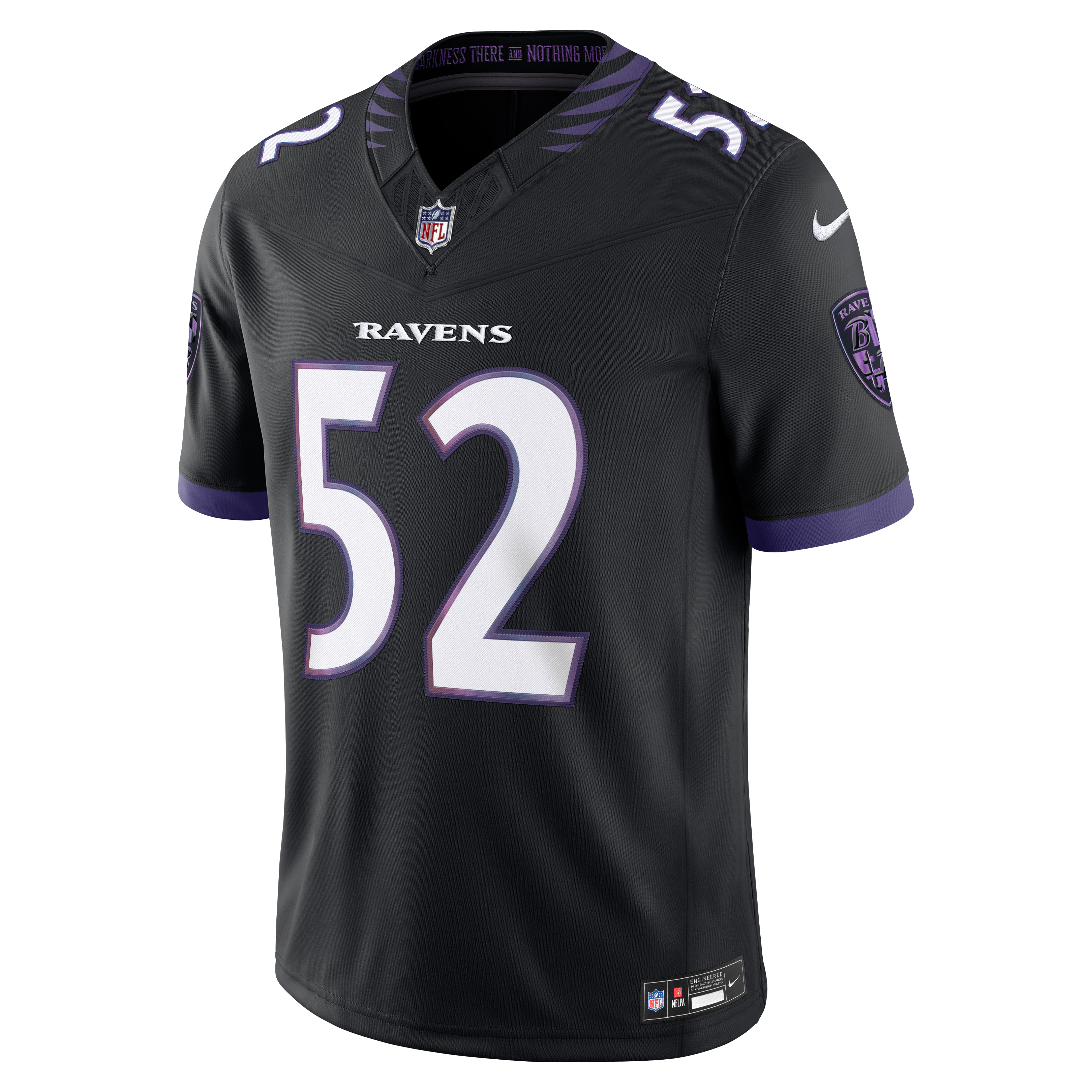 Ray Lewis Baltimore Ravens Vapor F.U.S.E. Stitched Retired Limited Jersey - Black - Image 3