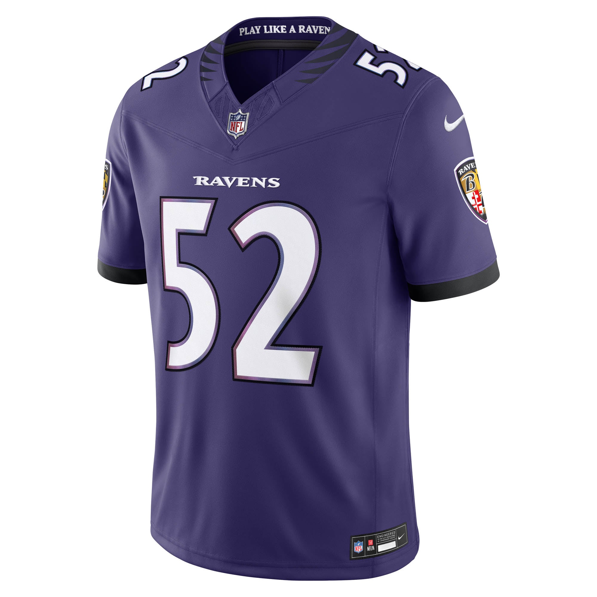 Ray Lewis Baltimore Ravens Vapor F.U.S.E. Stitched Retired Limited Jersey - Purple - Image 3