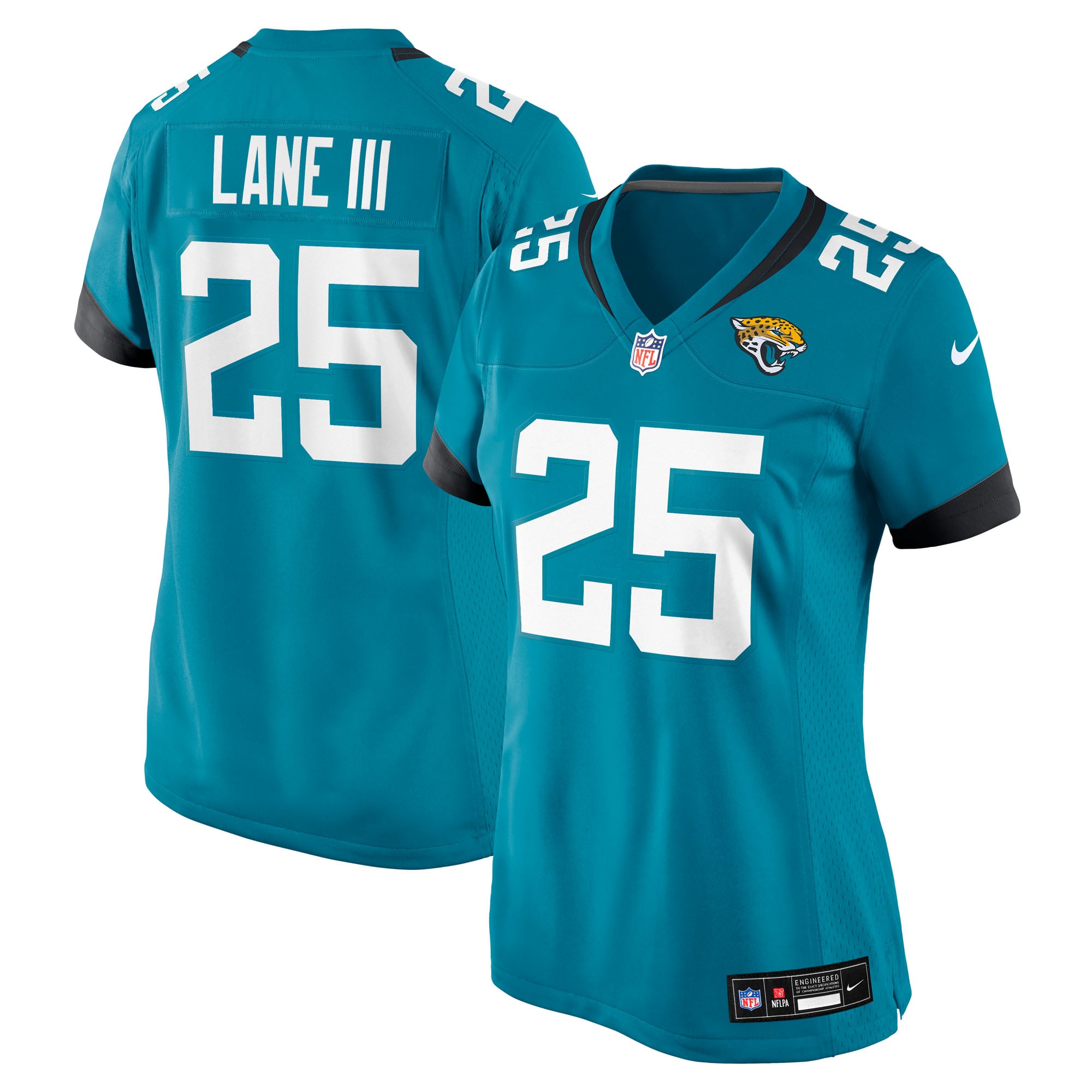 Rayuan Lane III Jacksonville Jaguars Women's Team Game Jersey - Teal
