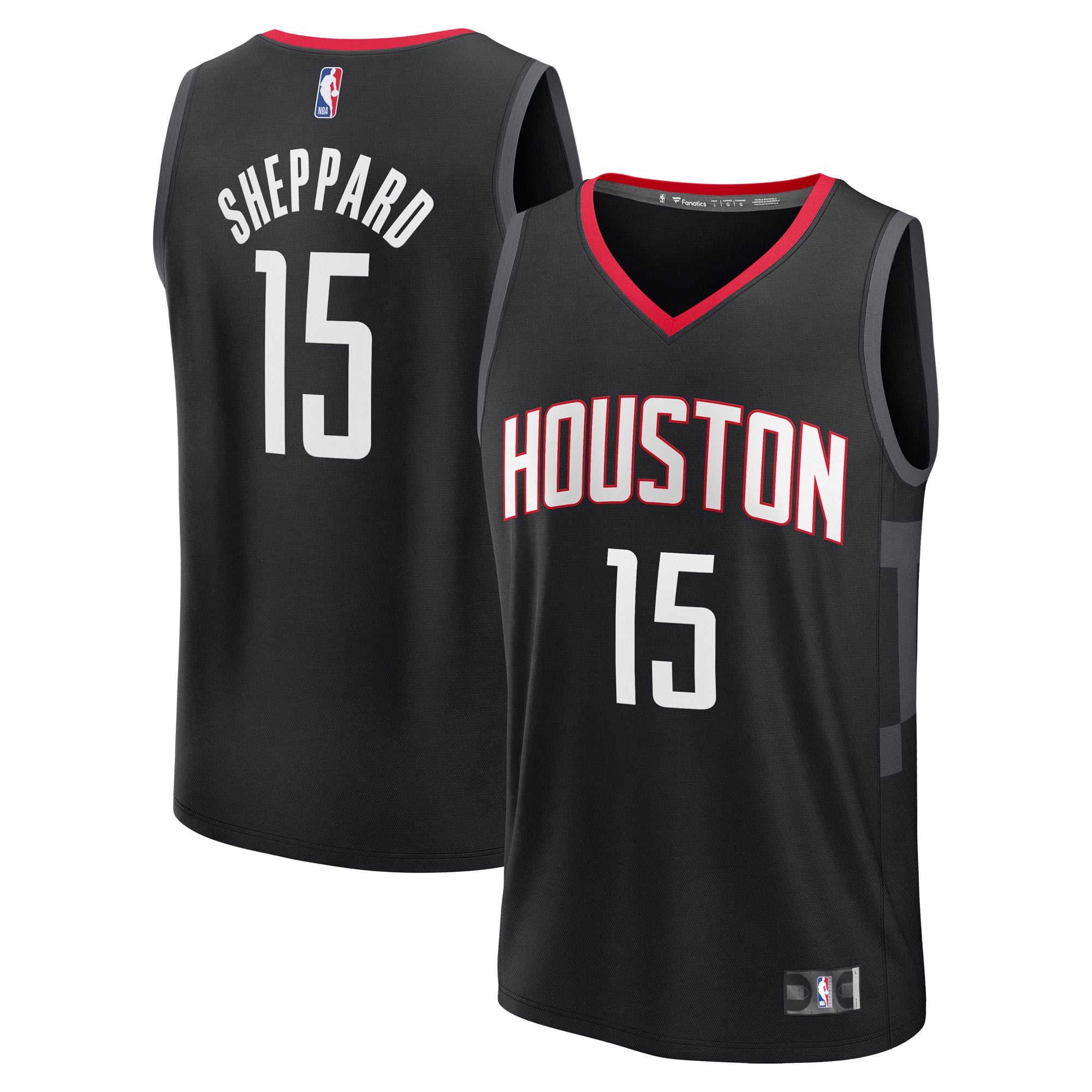Reed Sheppard Houston Rockets Fast Break Player Jersey - Statement Edition - Black - Image 2
