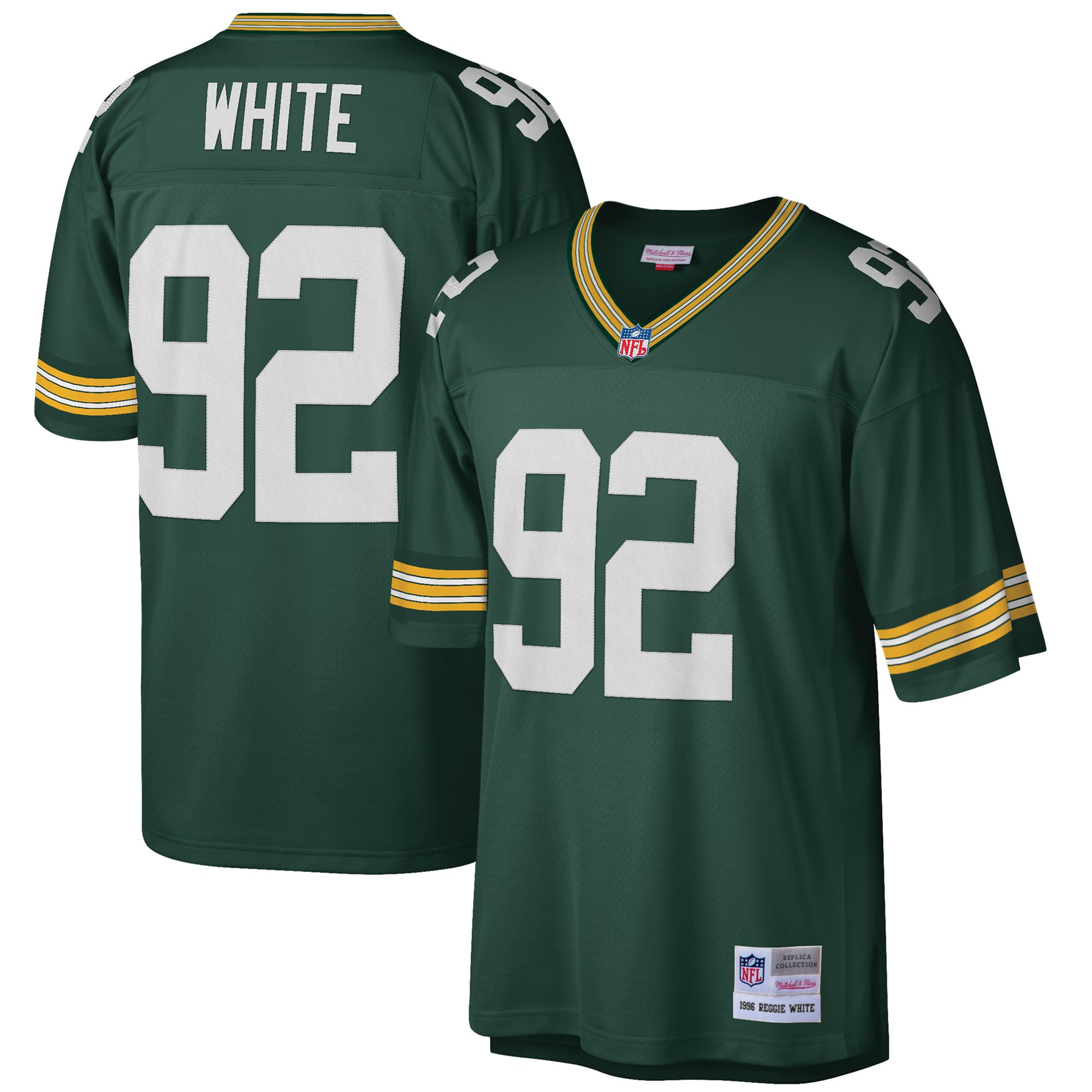 Reggie White Green Bay Packers Big & Tall 1996 Retired Player Jersey - Green - Image 2