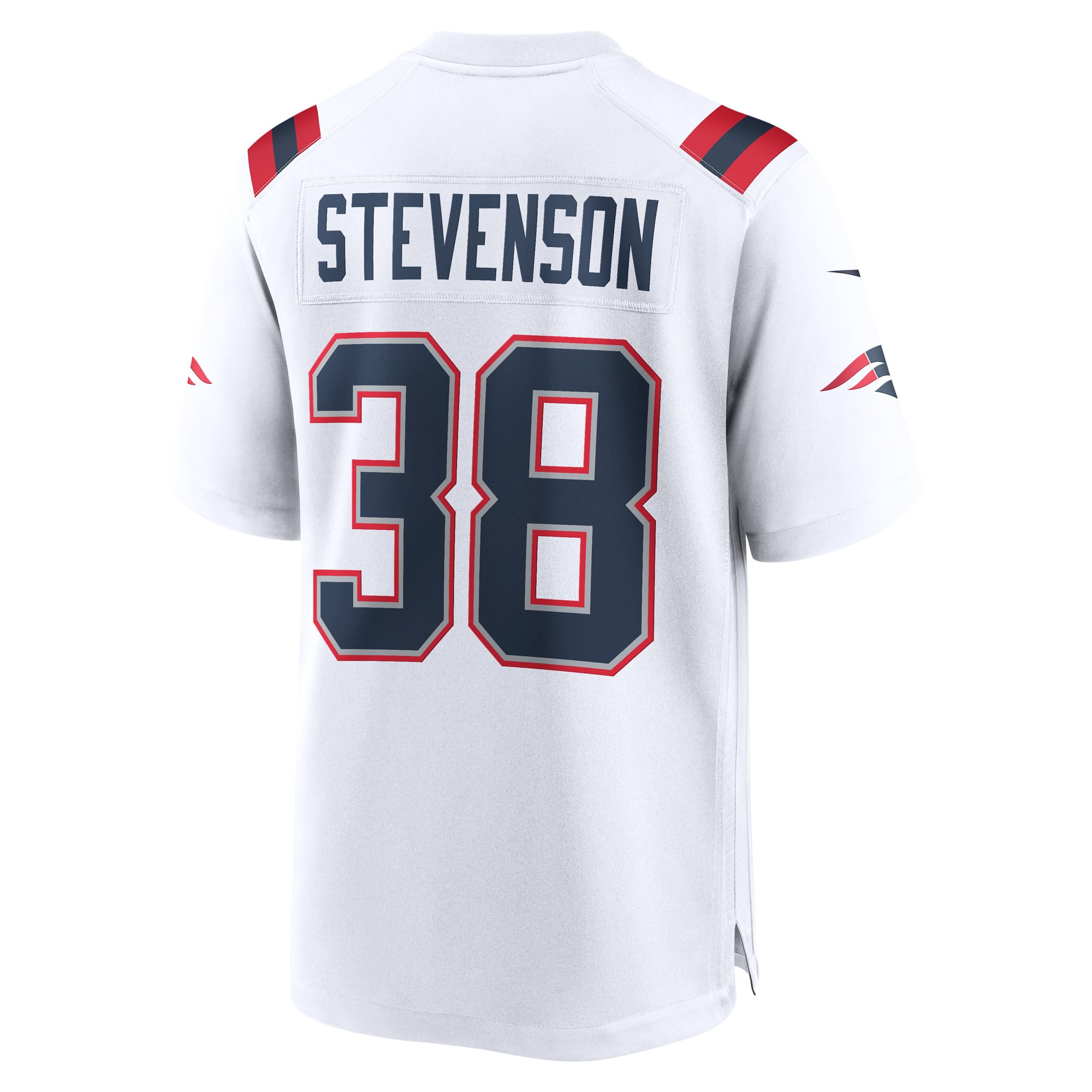 Rhamondre Stevenson New England Patriots Game Player Jersey - White - Image 4