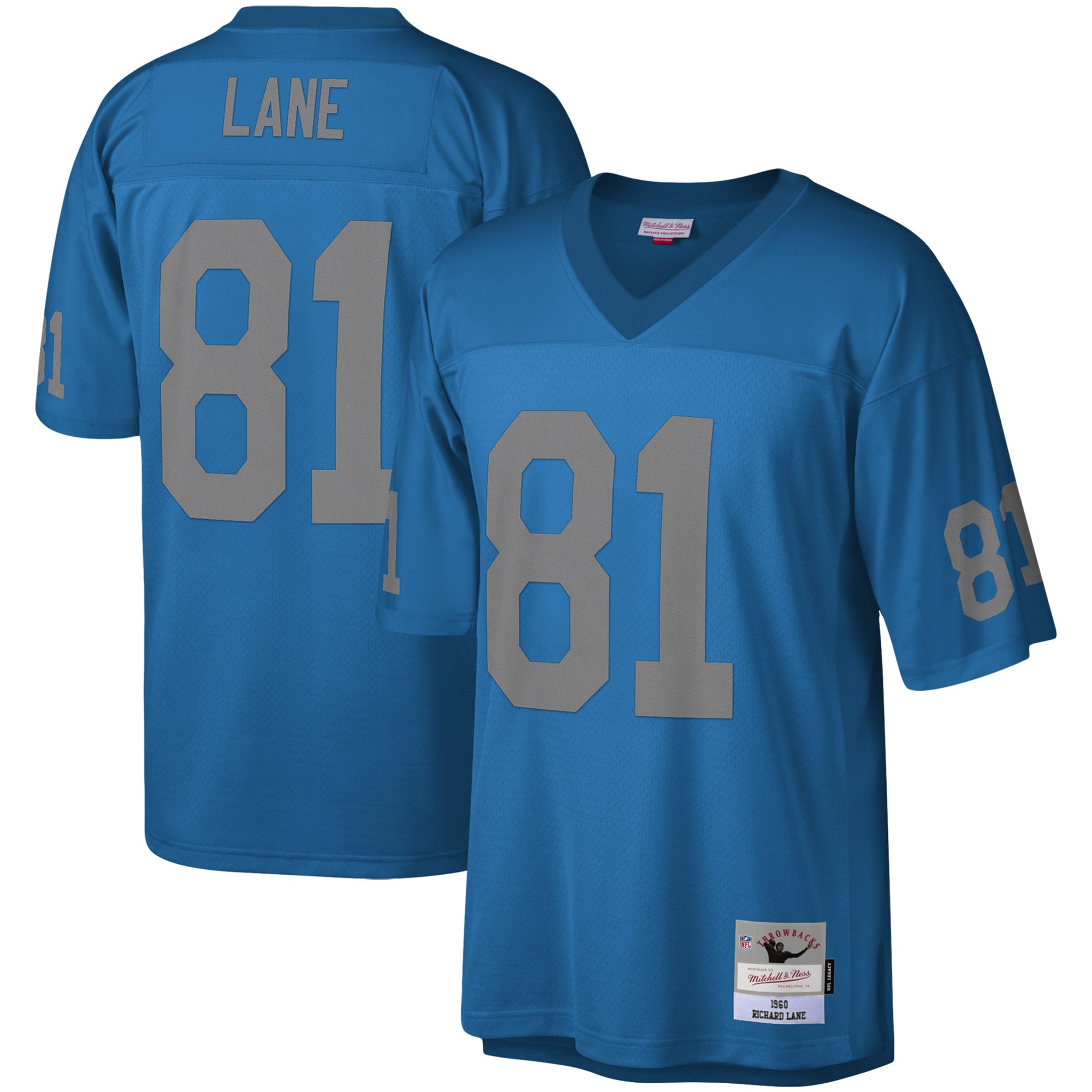 Richard Lane Detroit Lions Legacy Jersey - Blue - Image 2