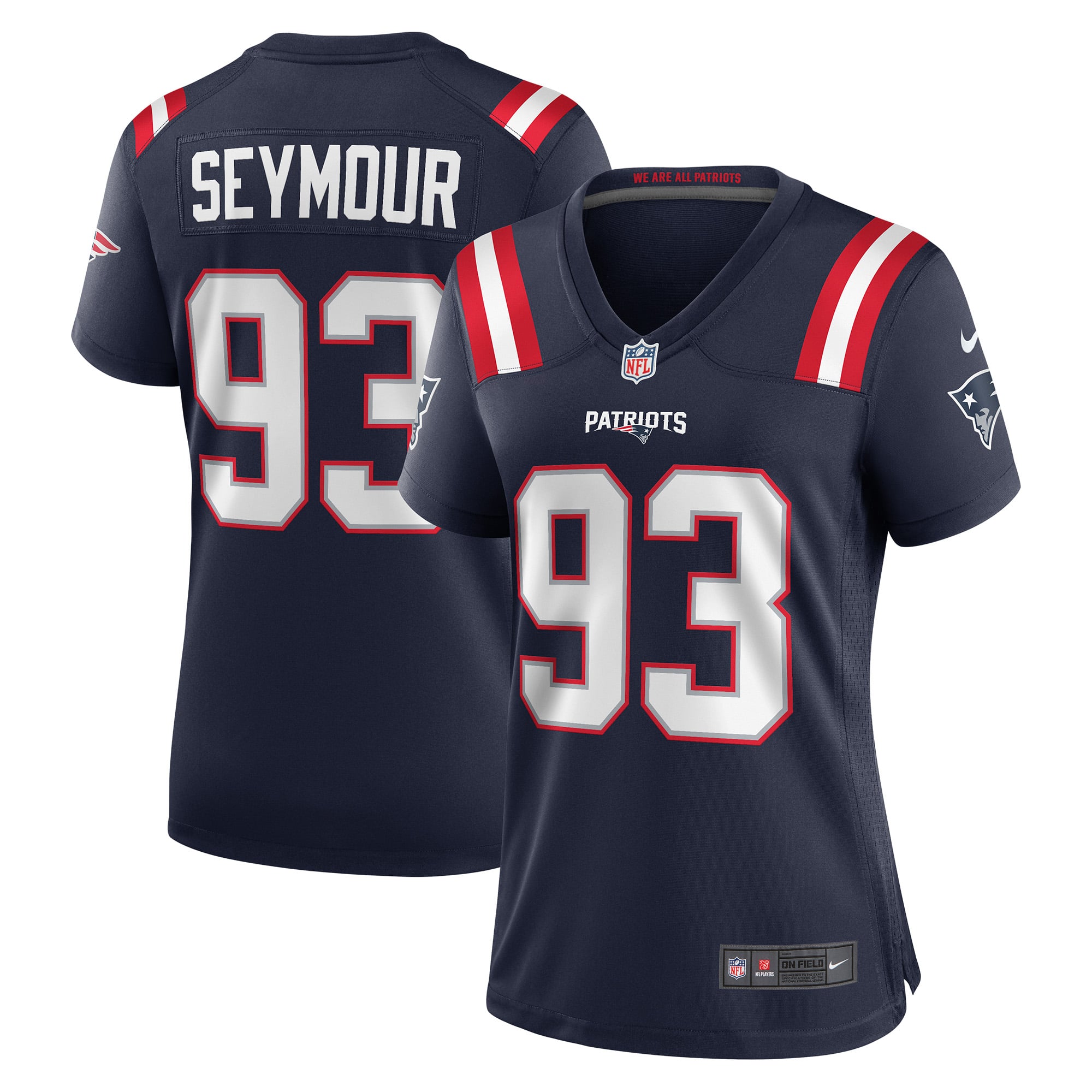 Richard Seymour New England Patriots Women's Retired Player Game Jersey - Navy - Image 2