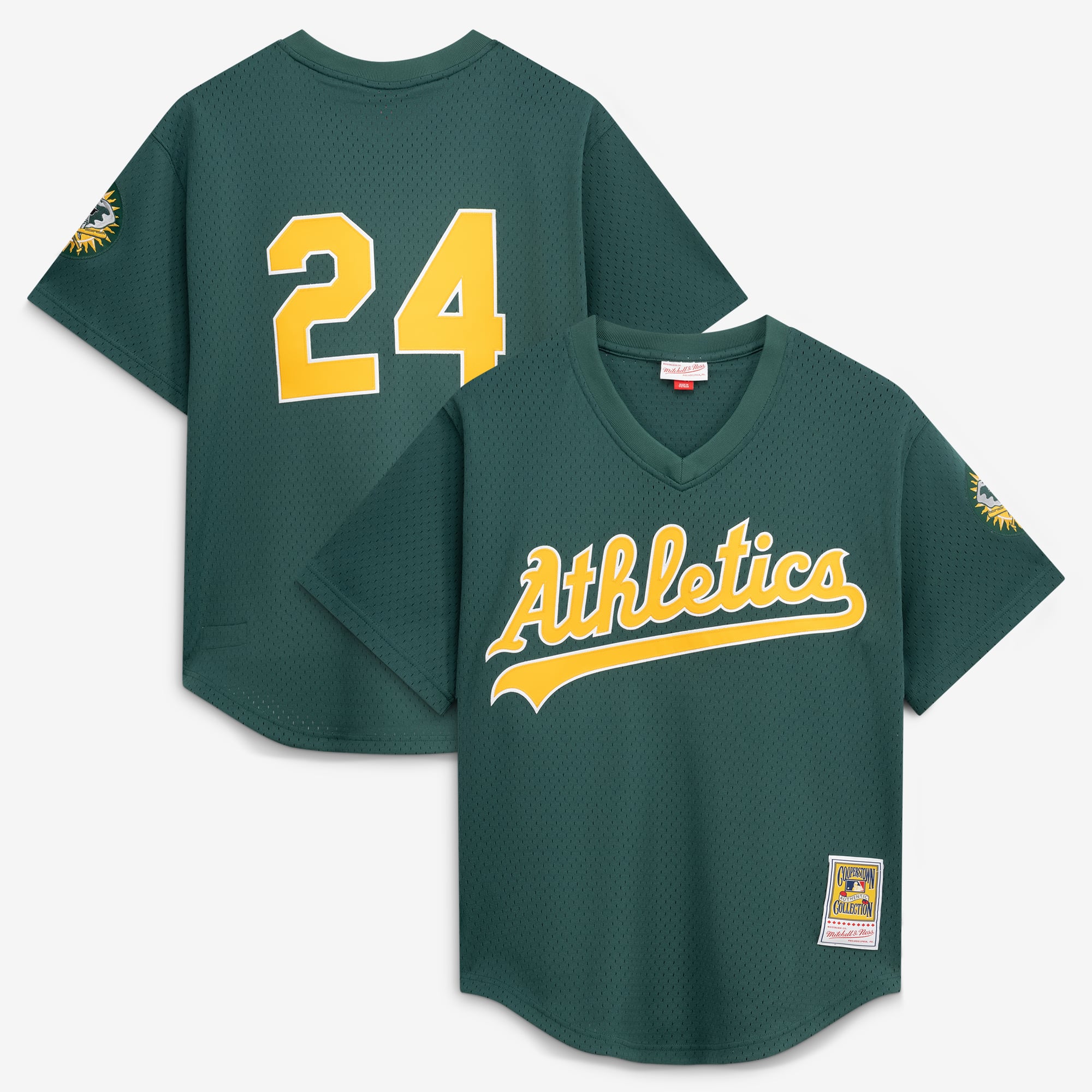 Rickey Henderson Athletics Batting Practice Jersey - Green - Image 2