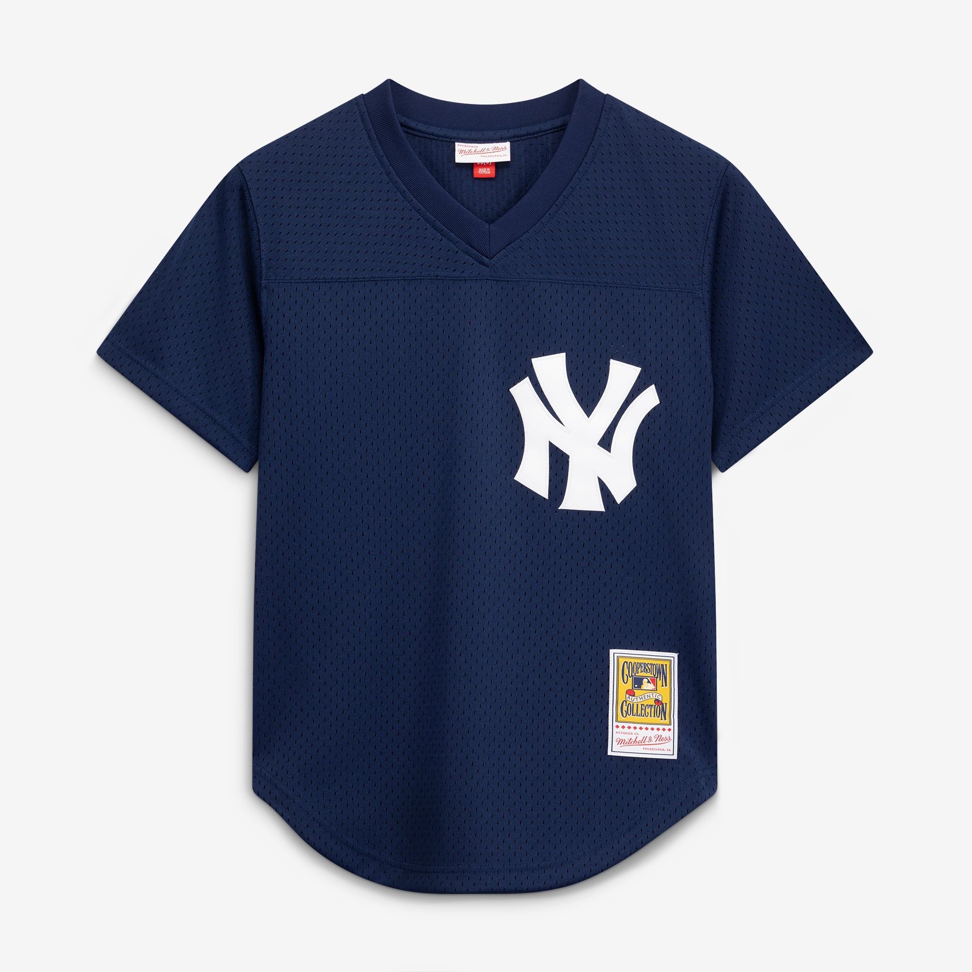 Rickey Henderson New York Yankees Cooperstown Collection Mesh Batting Practice Button-Up Jersey - Navy - Image 3