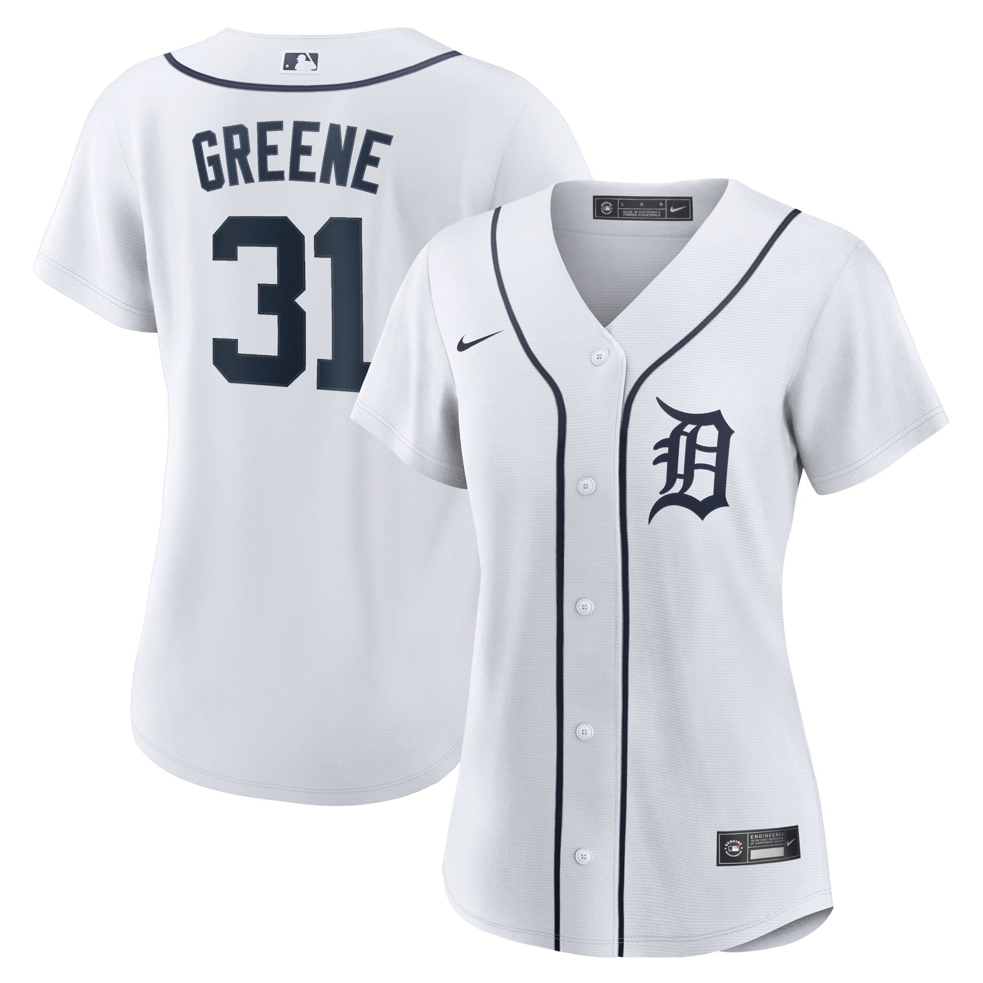 Riley Greene Detroit Tigers Women's Home Player Jersey - White - Image 2