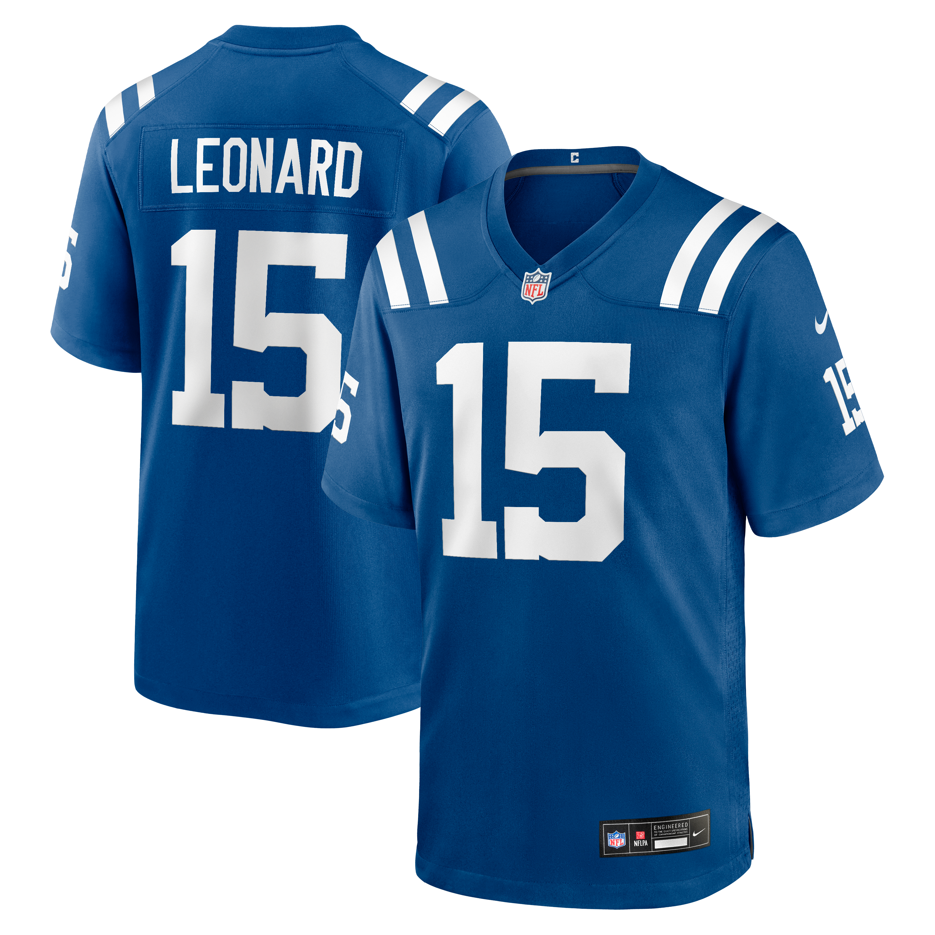 Riley Leonard Indianapolis Colts Team Game Jersey - Royal - Image 2