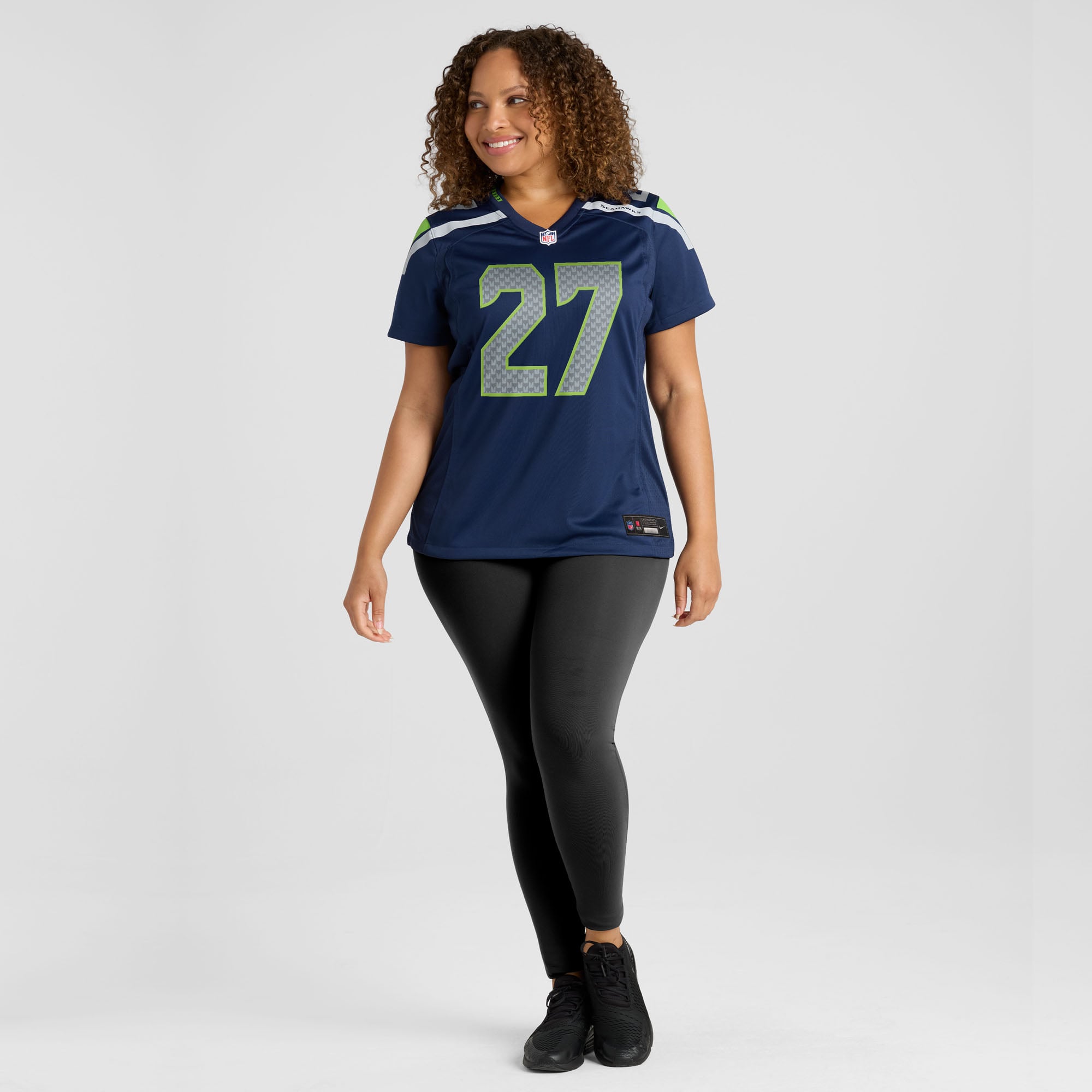 Riq Woolen Seattle Seahawks Women's Team Game Jersey - College Navy - Image 7