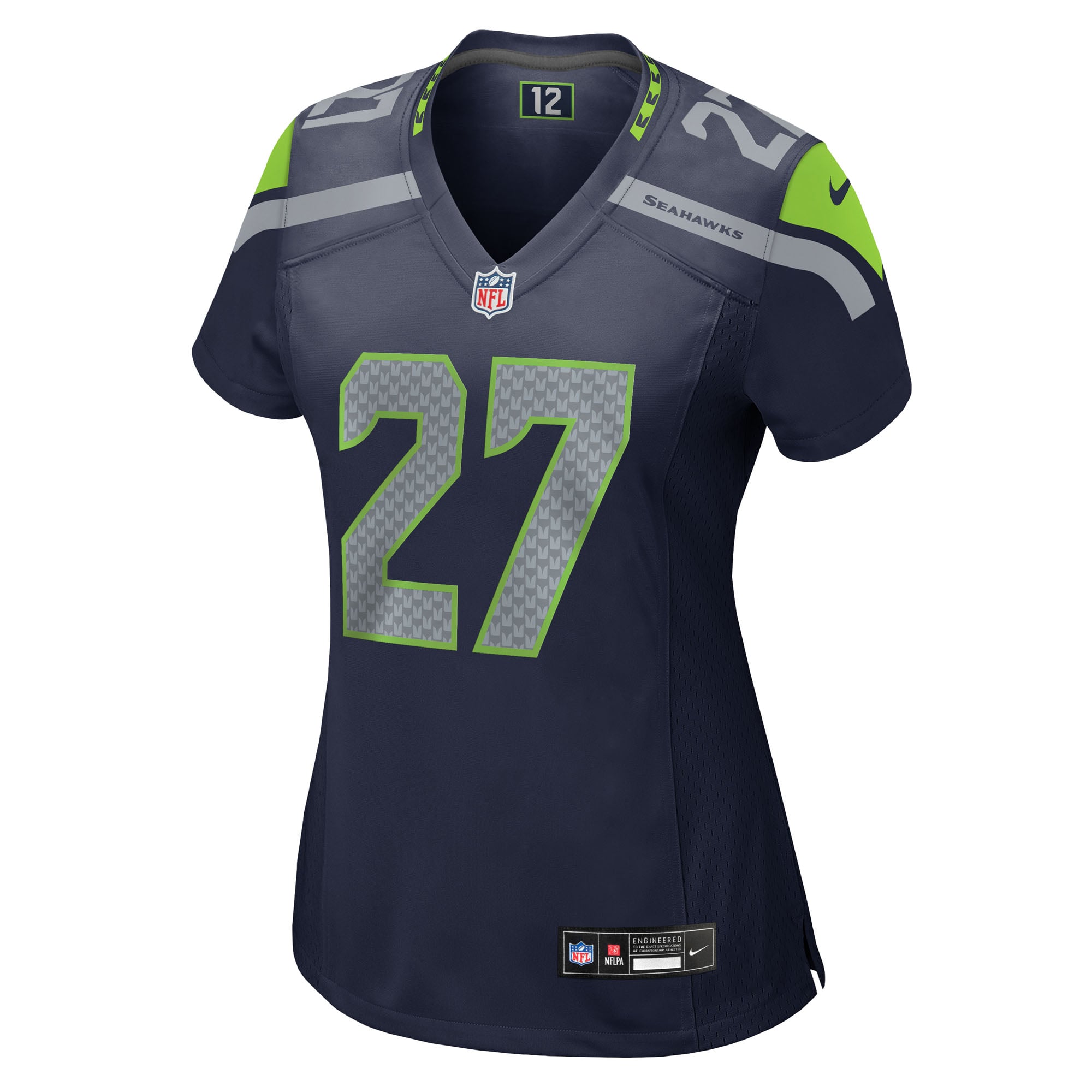 Riq Woolen Seattle Seahawks Women's Team Game Jersey - College Navy - Image 3