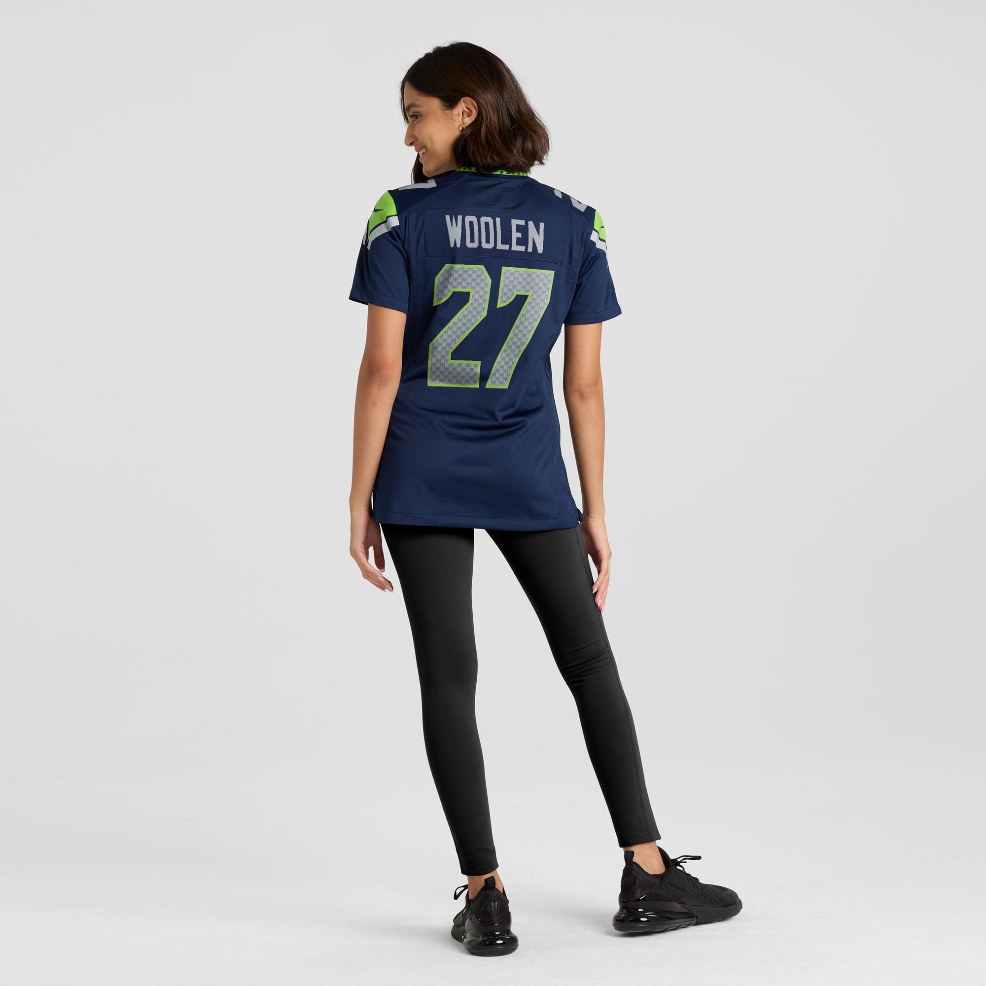 Riq Woolen Seattle Seahawks Women's Team Game Jersey - College Navy - Image 6
