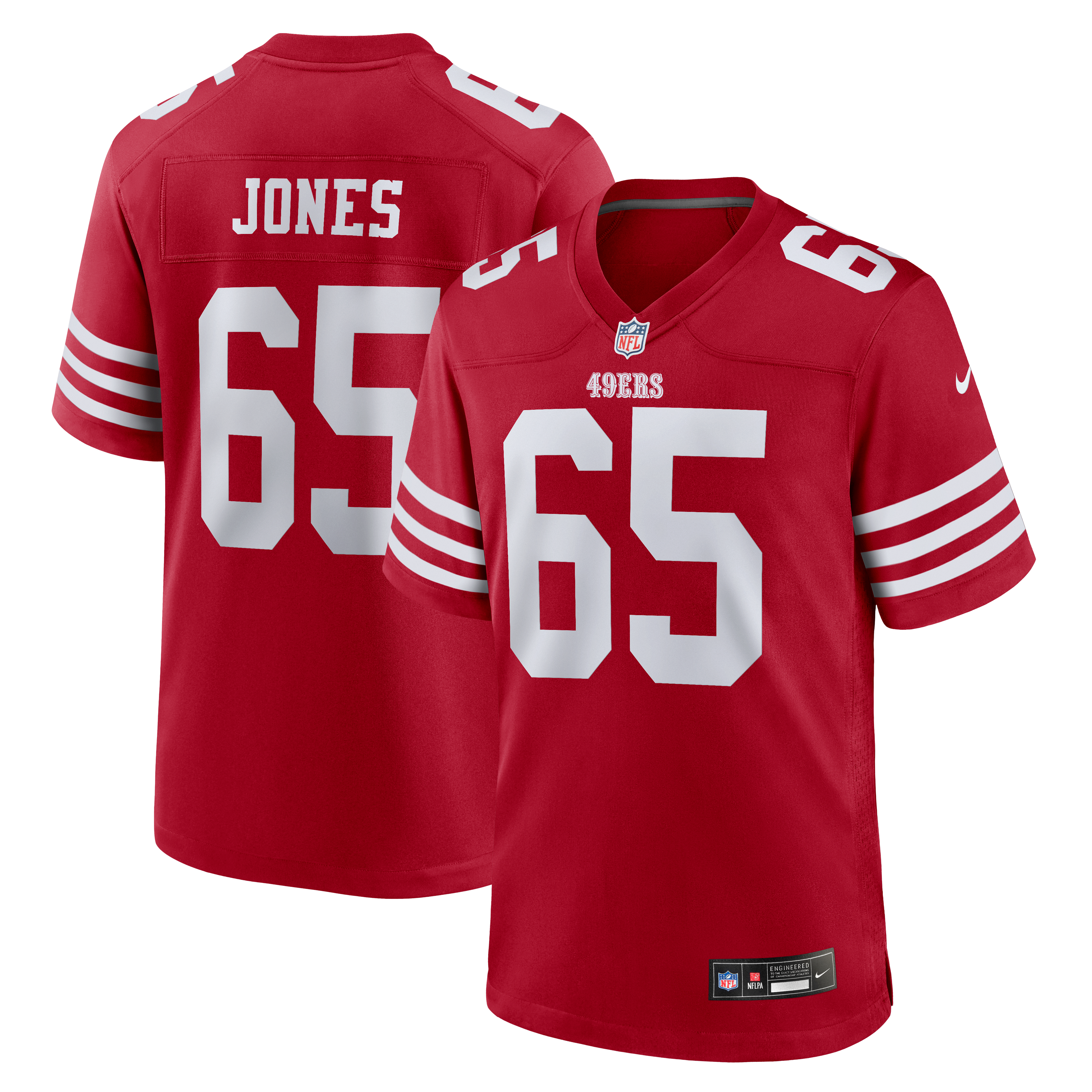 Robert Jones San Francisco 49ers Team Game Jersey - Scarlet - Image 2