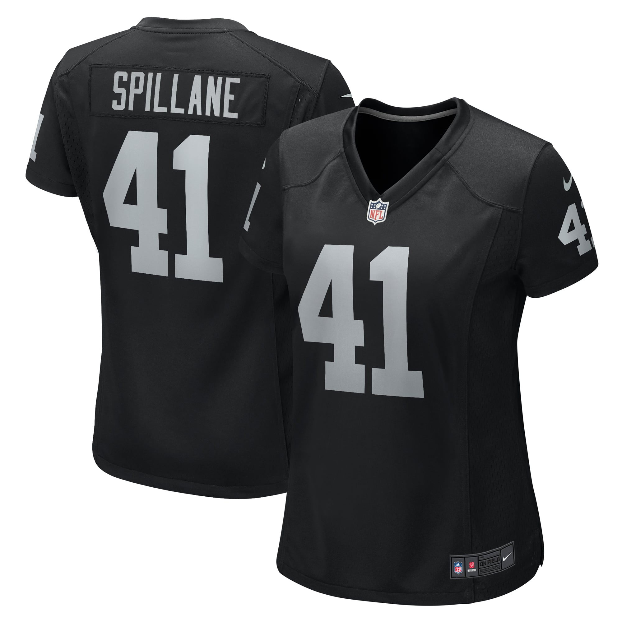 Robert Spillane Las Vegas Raiders Women's Game Player Jersey - Black - Image 2