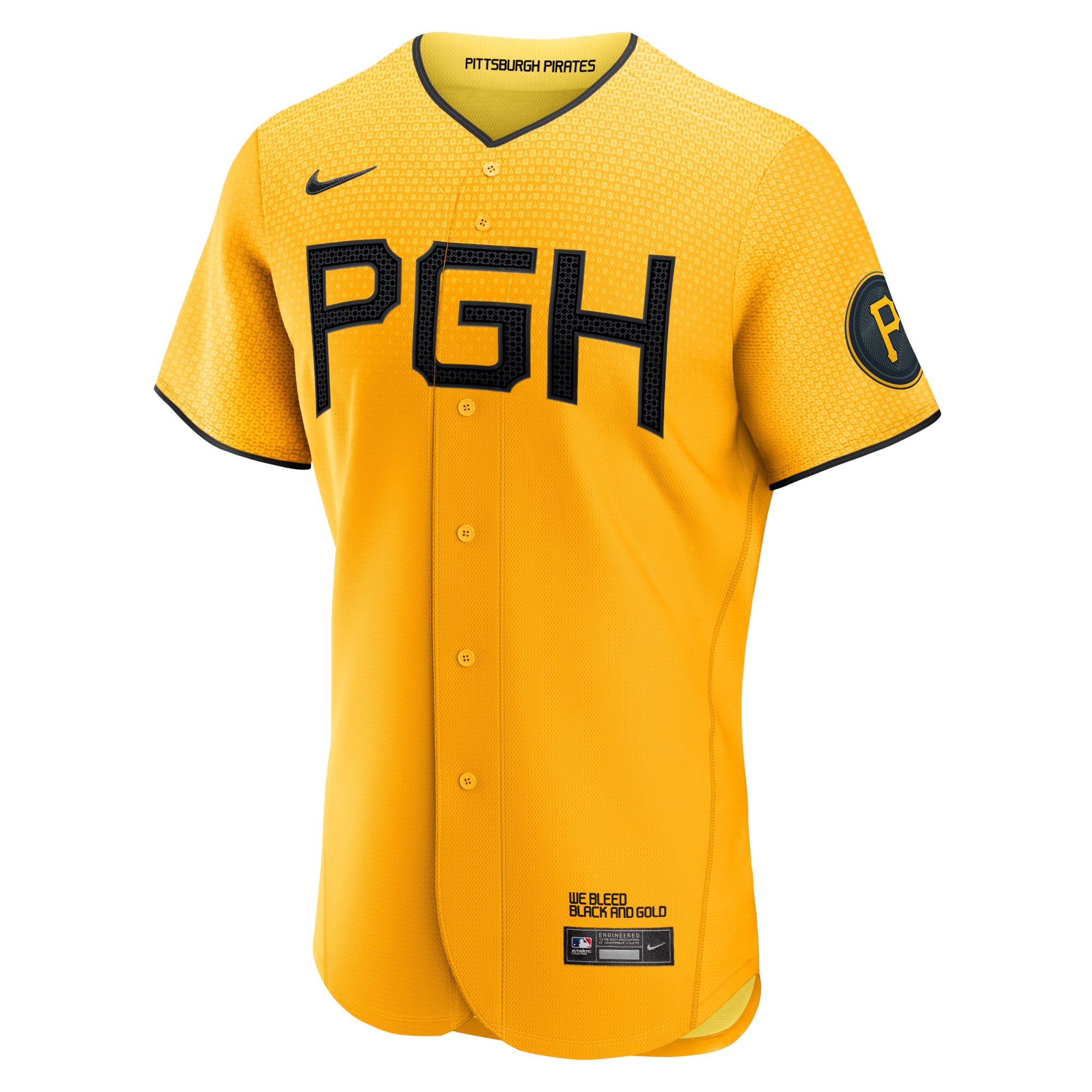 Roberto Clemente Pittsburgh Pirates City Connect Player Jersey - Gold - Image 3