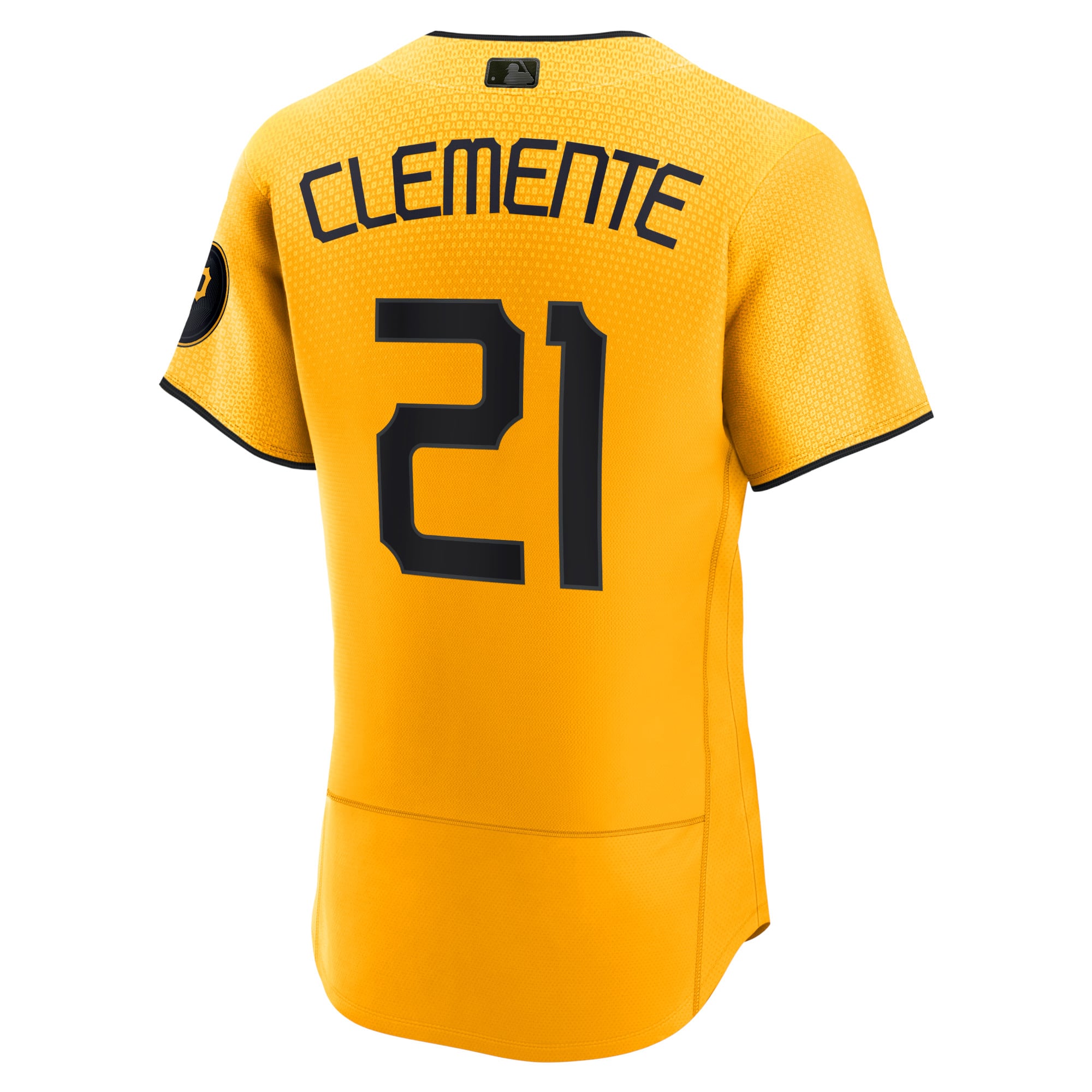 Roberto Clemente Pittsburgh Pirates City Connect Player Jersey - Gold - Image 4
