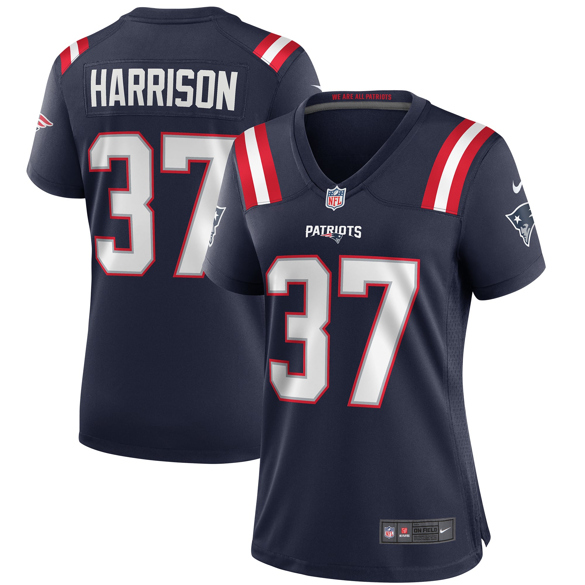 Rodney Harrison New England Patriots Women's Game Retired Player Jersey - Navy - Image 2
